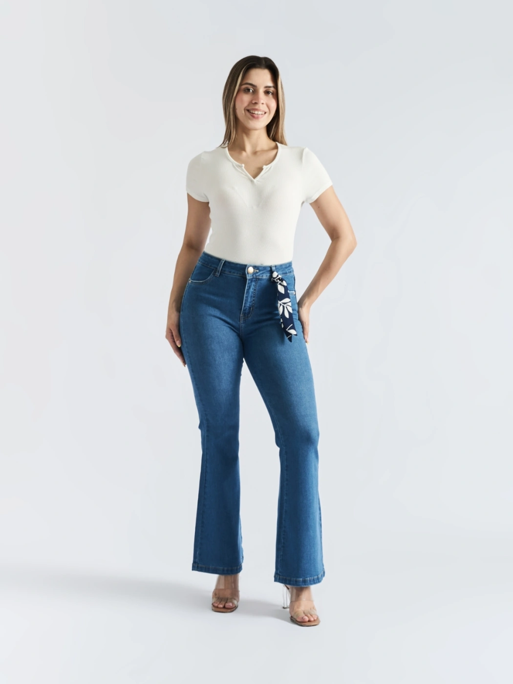 JEANS ALGODÓN FLARE MUJER PARADA 111 AXIA - 1