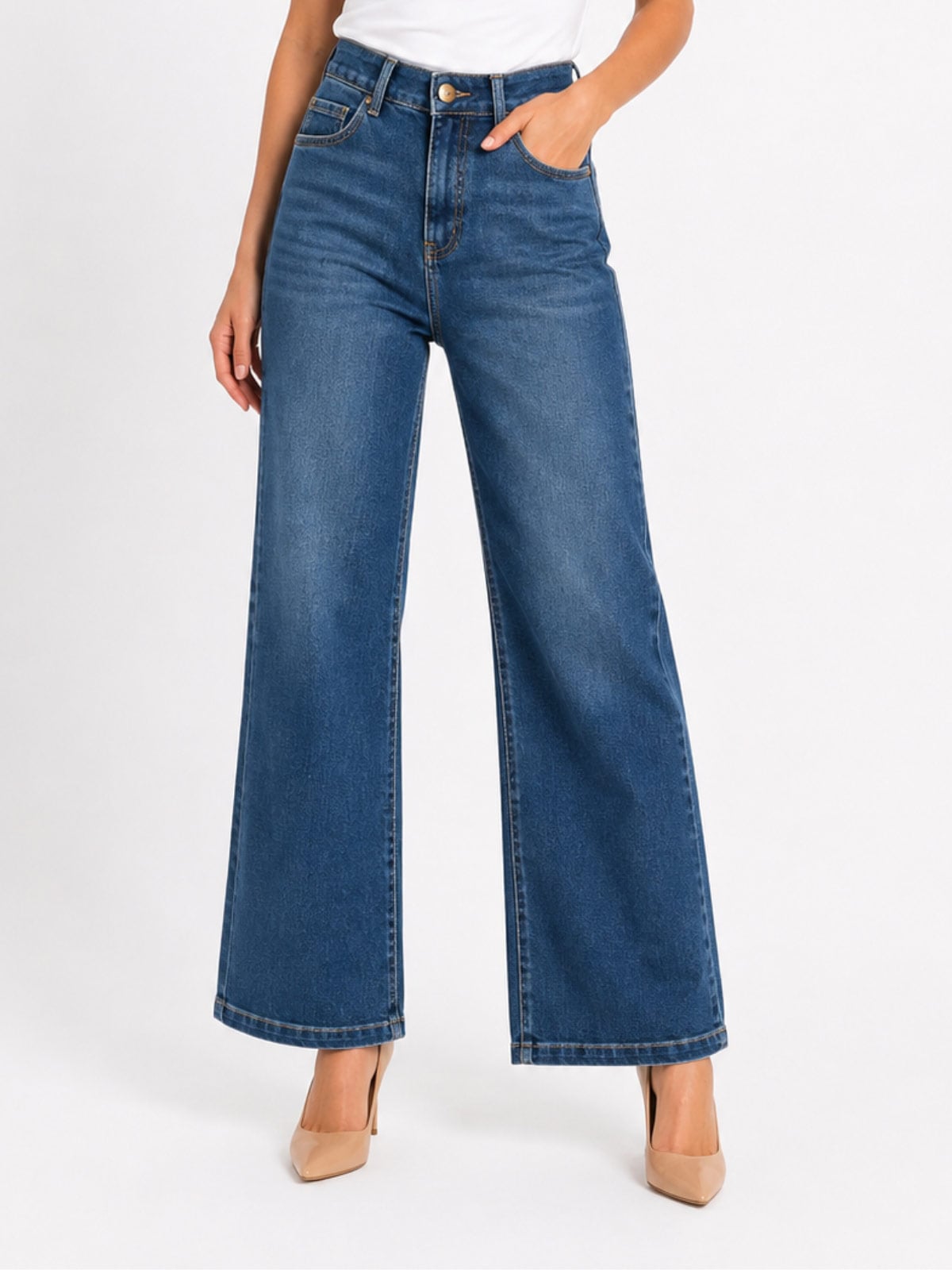 JEANS ALGODÓN RECTO MUJER PARADA 111 NORA - 1