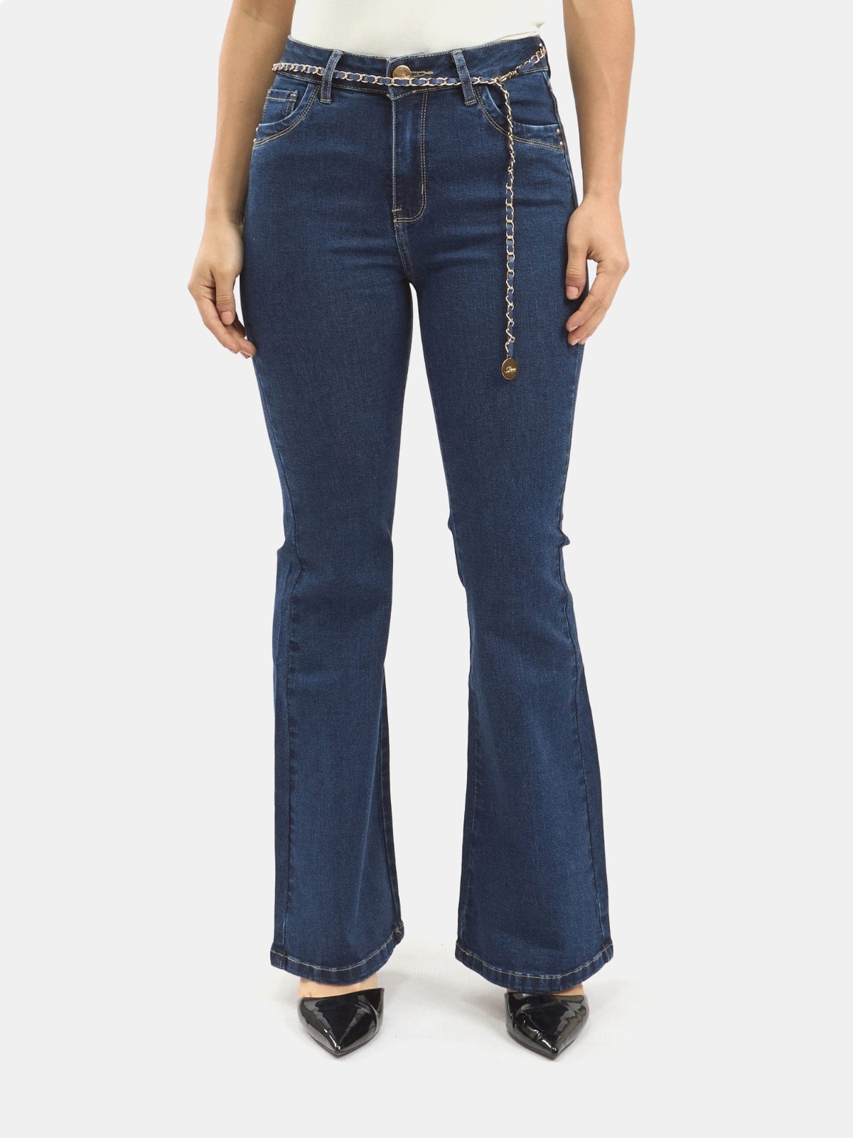 JEANS ALGODÓN FLARE MUJER PARADA 111 ARACELY - 1