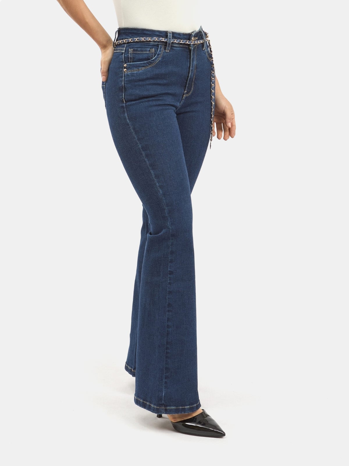 JEANS ALGODÓN FLARE MUJER PARADA 111 ARACELY - 3