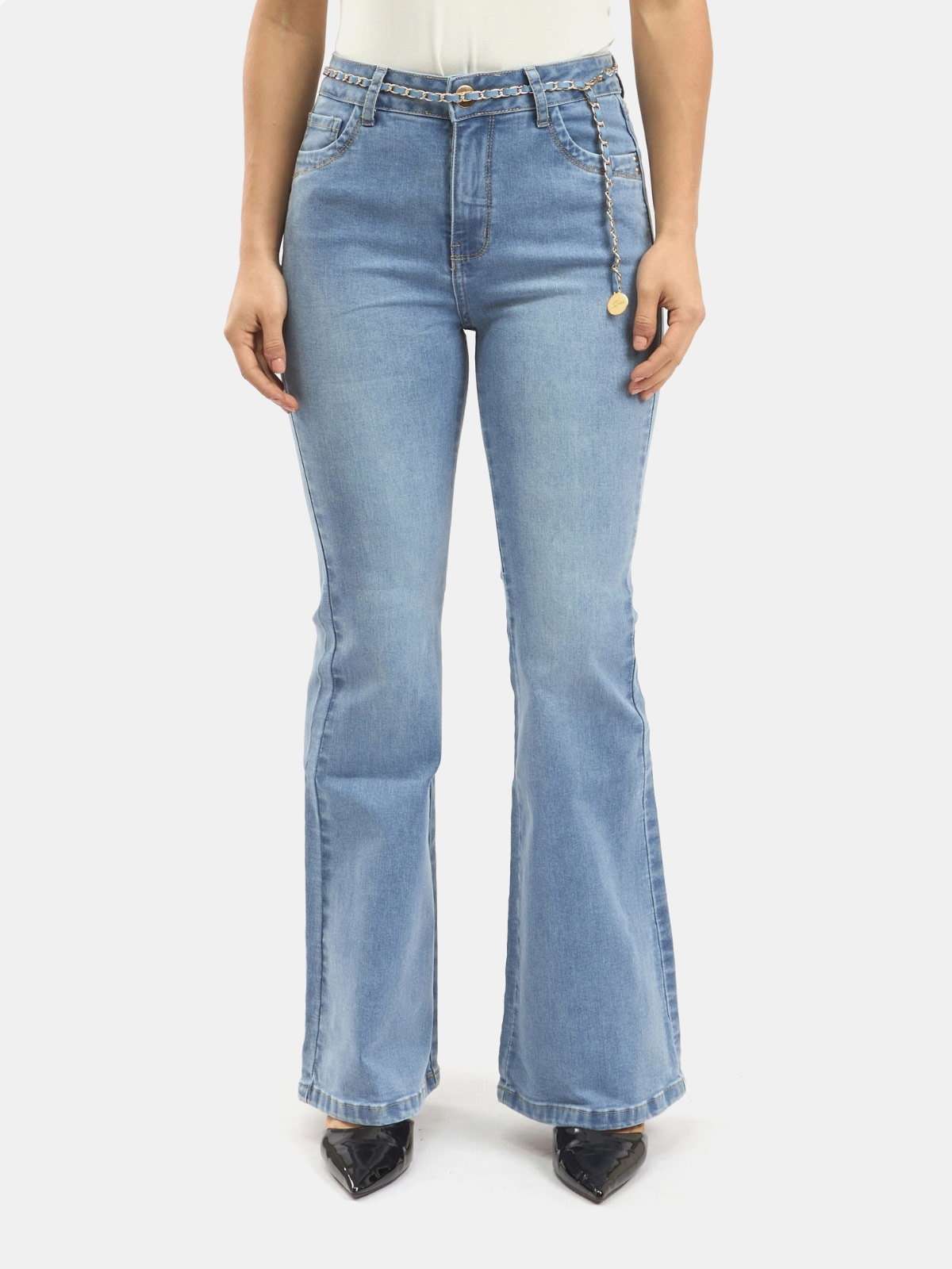 JEANS ALGODÓN FLARE MUJER PARADA 111 ARACELY - 1