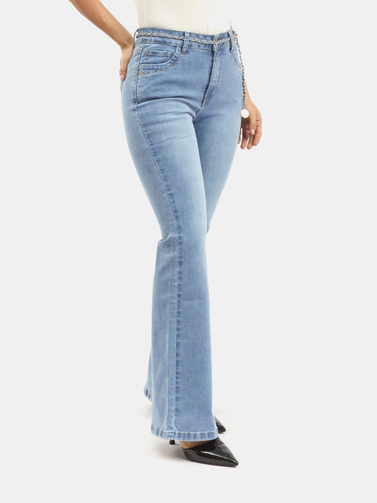 JEANS ALGODÓN FLARE MUJER PARADA 111 ARACELY - 3