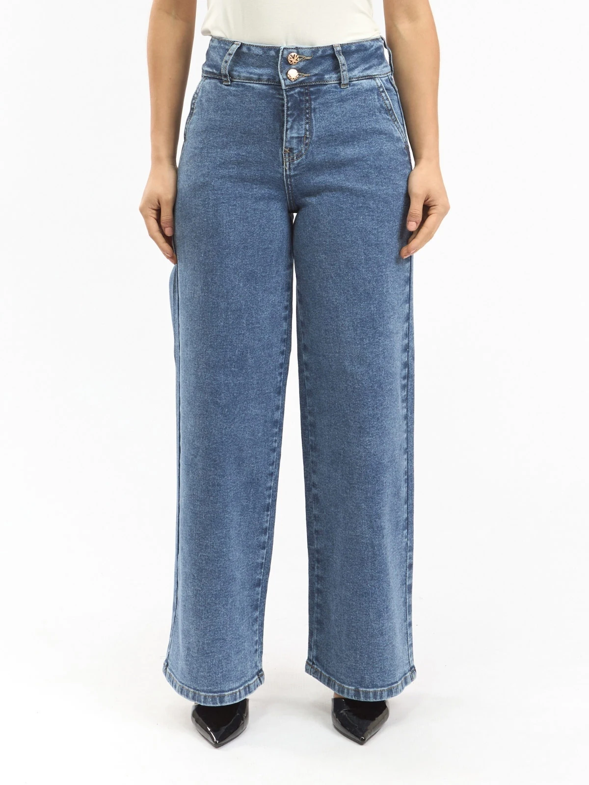 JEANS ALGODÓN WIDELEG MUJER PARADA 111 KALESI - 1