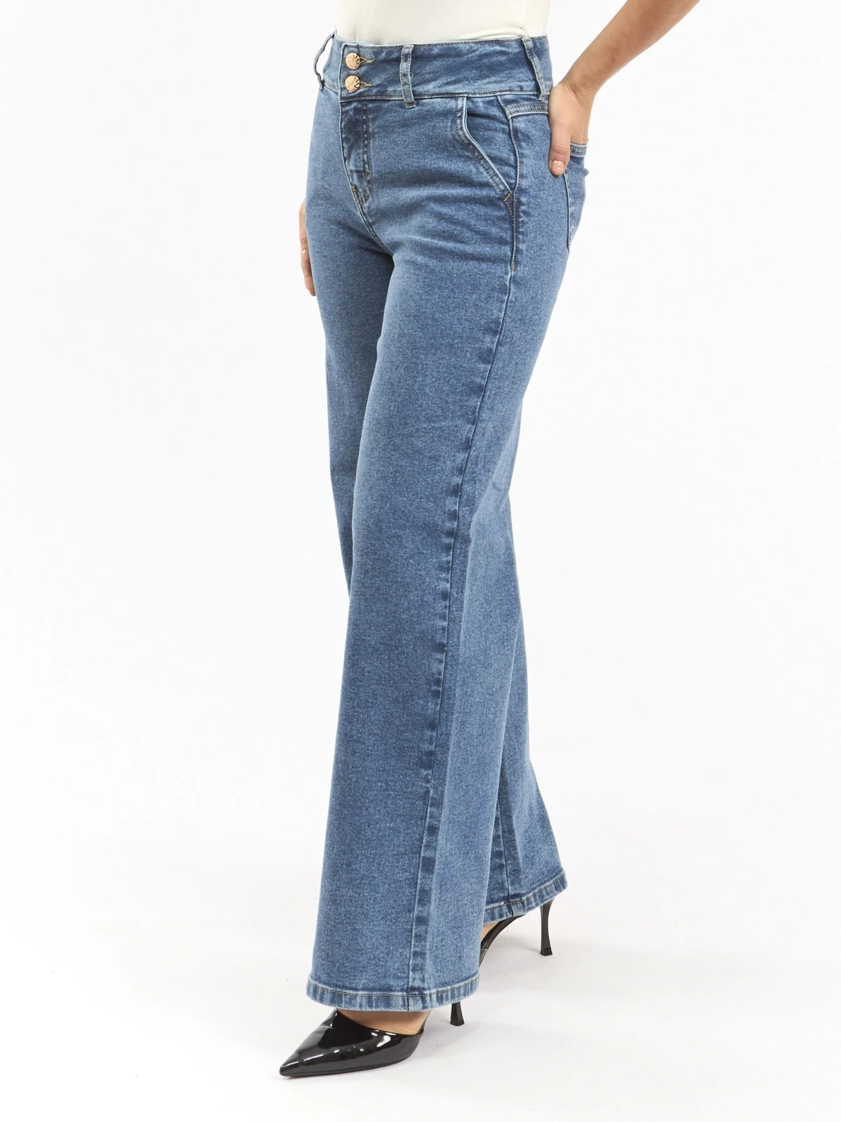 JEANS ALGODÓN WIDELEG MUJER PARADA 111 KALESI - 4