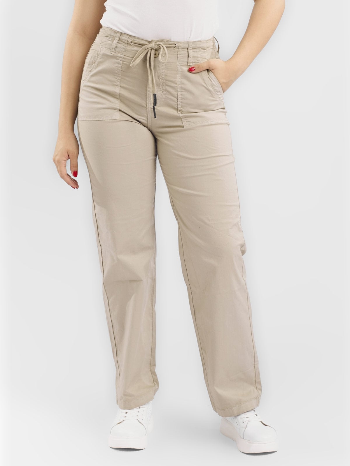 PANTALÓN ALGODÓN RECTO MUJER PARADA 111 CARLA - 1