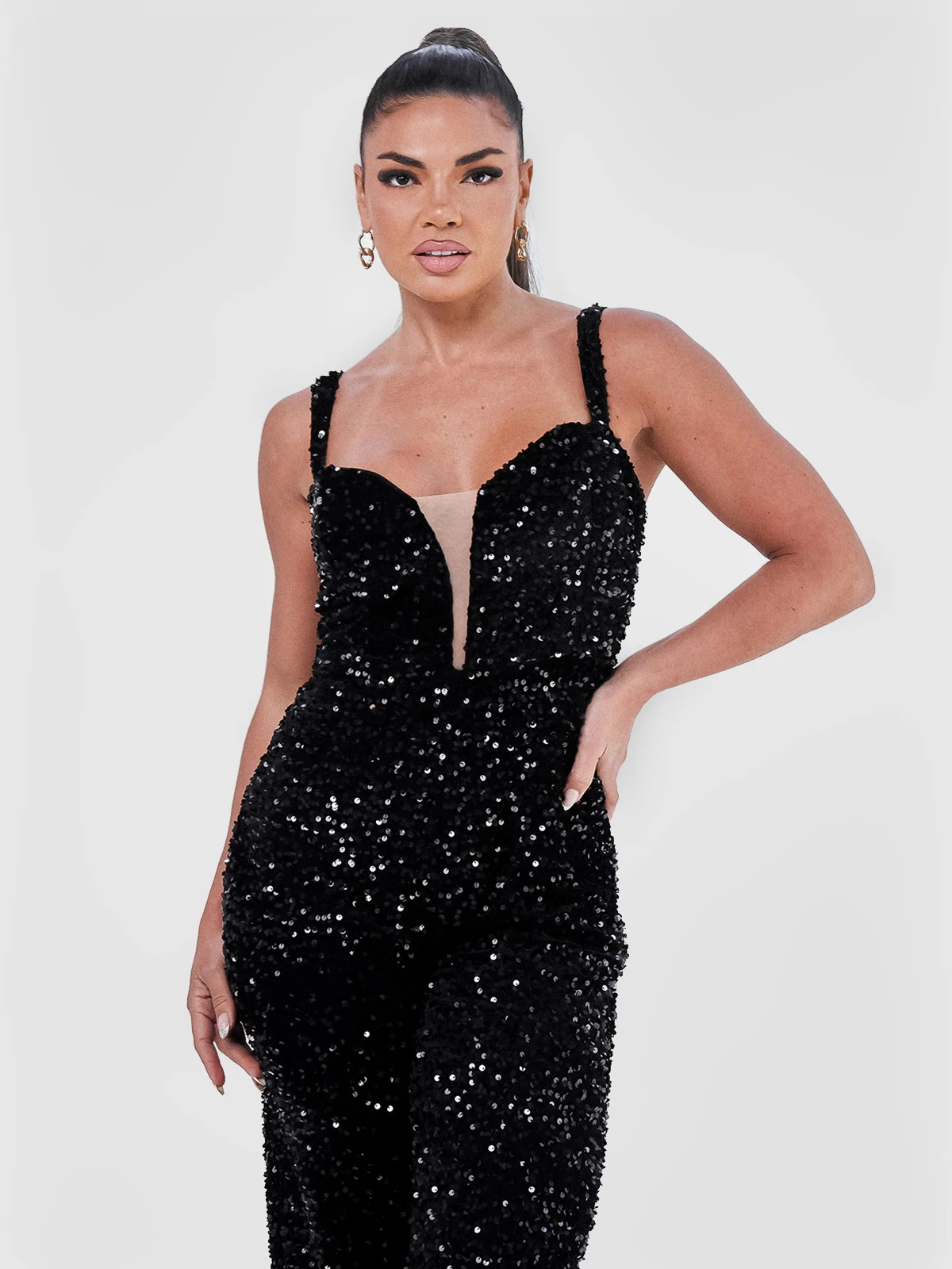 ENTERIZO MUJER GLAM NEGRO IVANNA - 3
