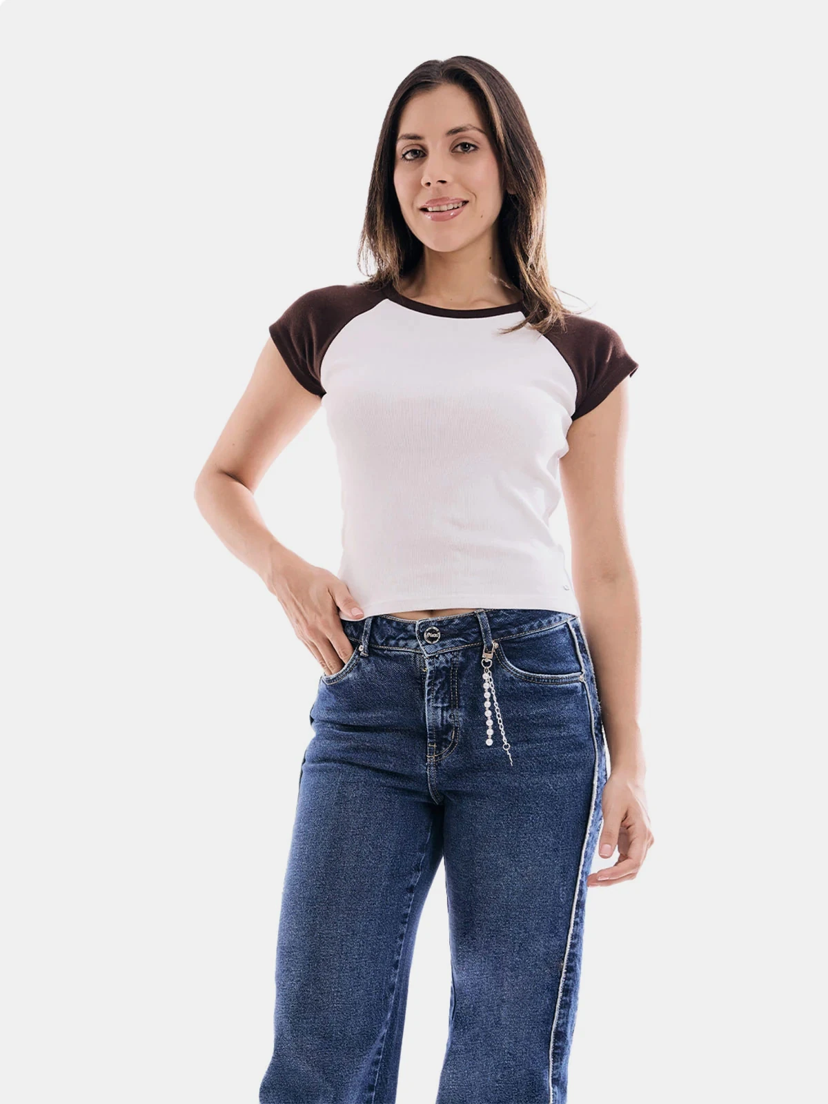 POLO ALGODÓN MUJER METAL JEANS RANGLAN MIA - 3