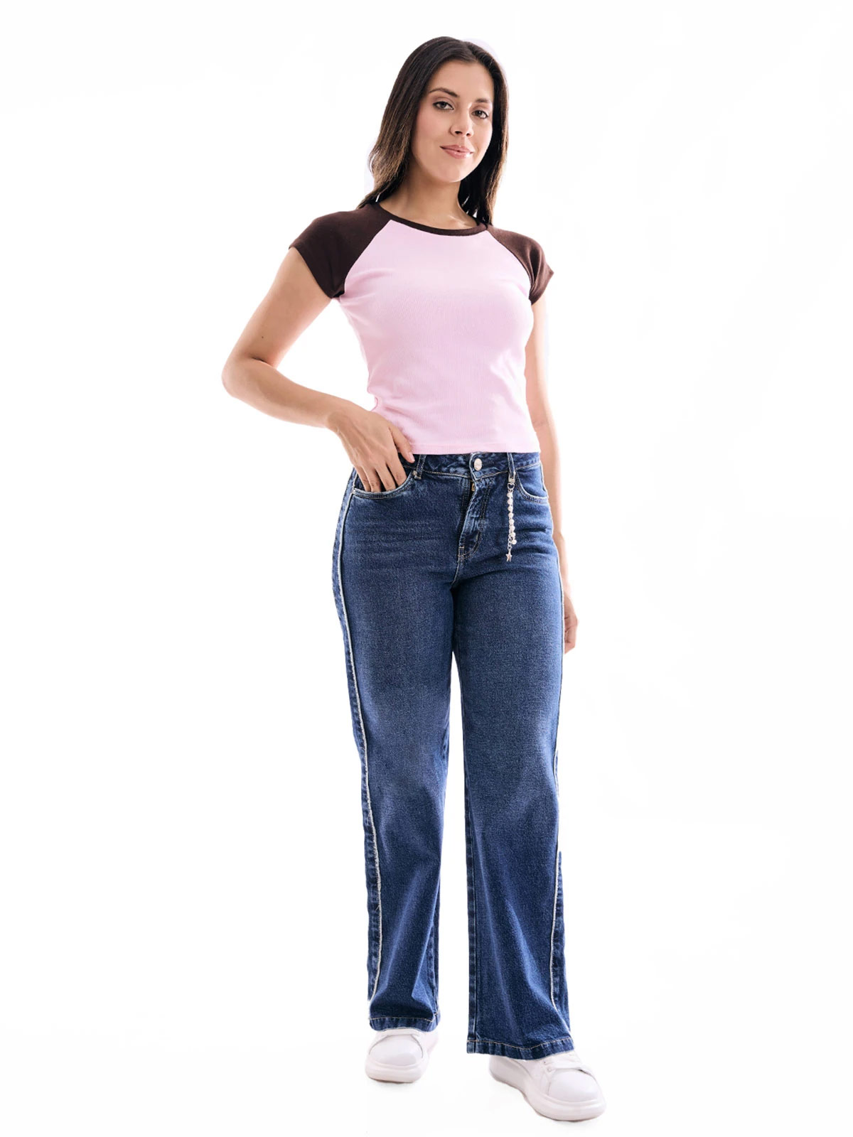 POLO ALGODÓN MUJER METAL JEANS RANGLAN MIA - 3