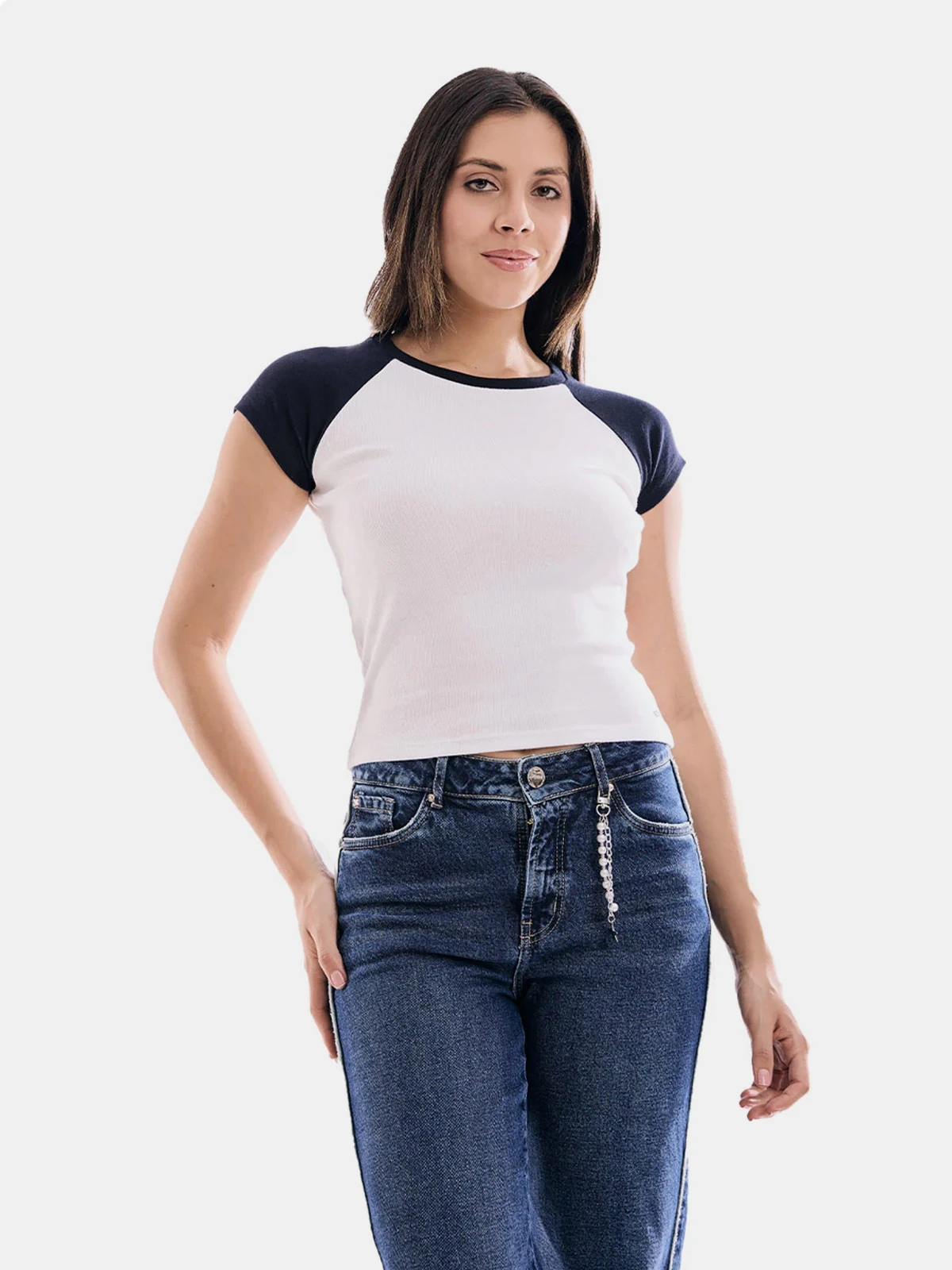 POLO ALGODÓN MUJER METAL JEANS RANGLAN MIA - 1