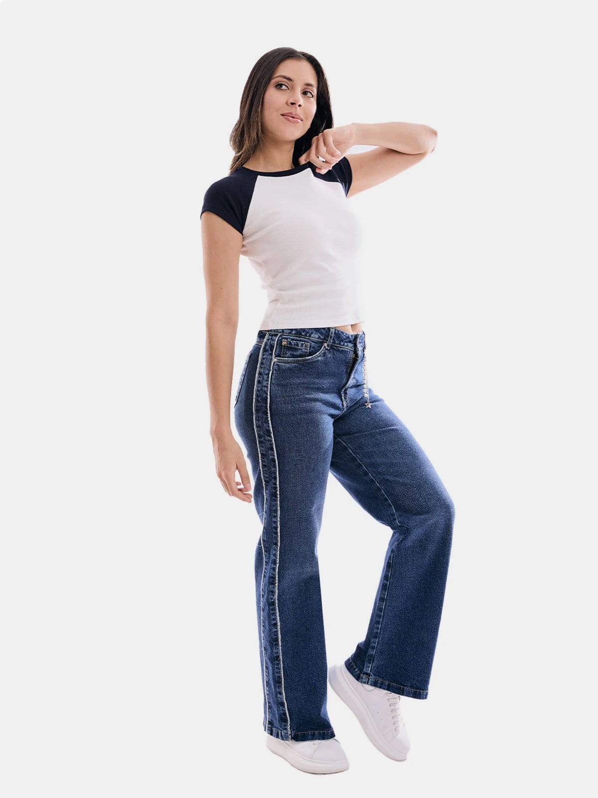 POLO ALGODÓN MUJER METAL JEANS RANGLAN MIA - 3