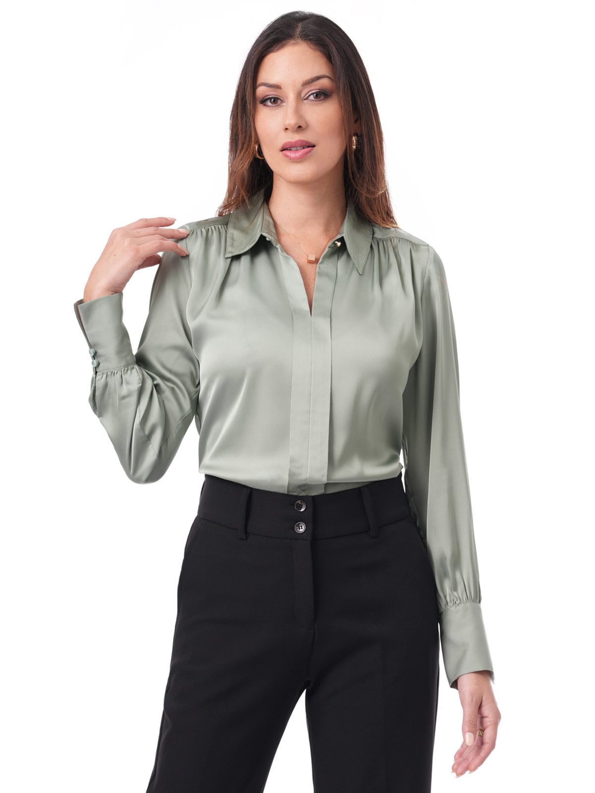 BLUSA MANGA LARGA MUJER CP MODA DE COLECCIÓN BYRON - 1