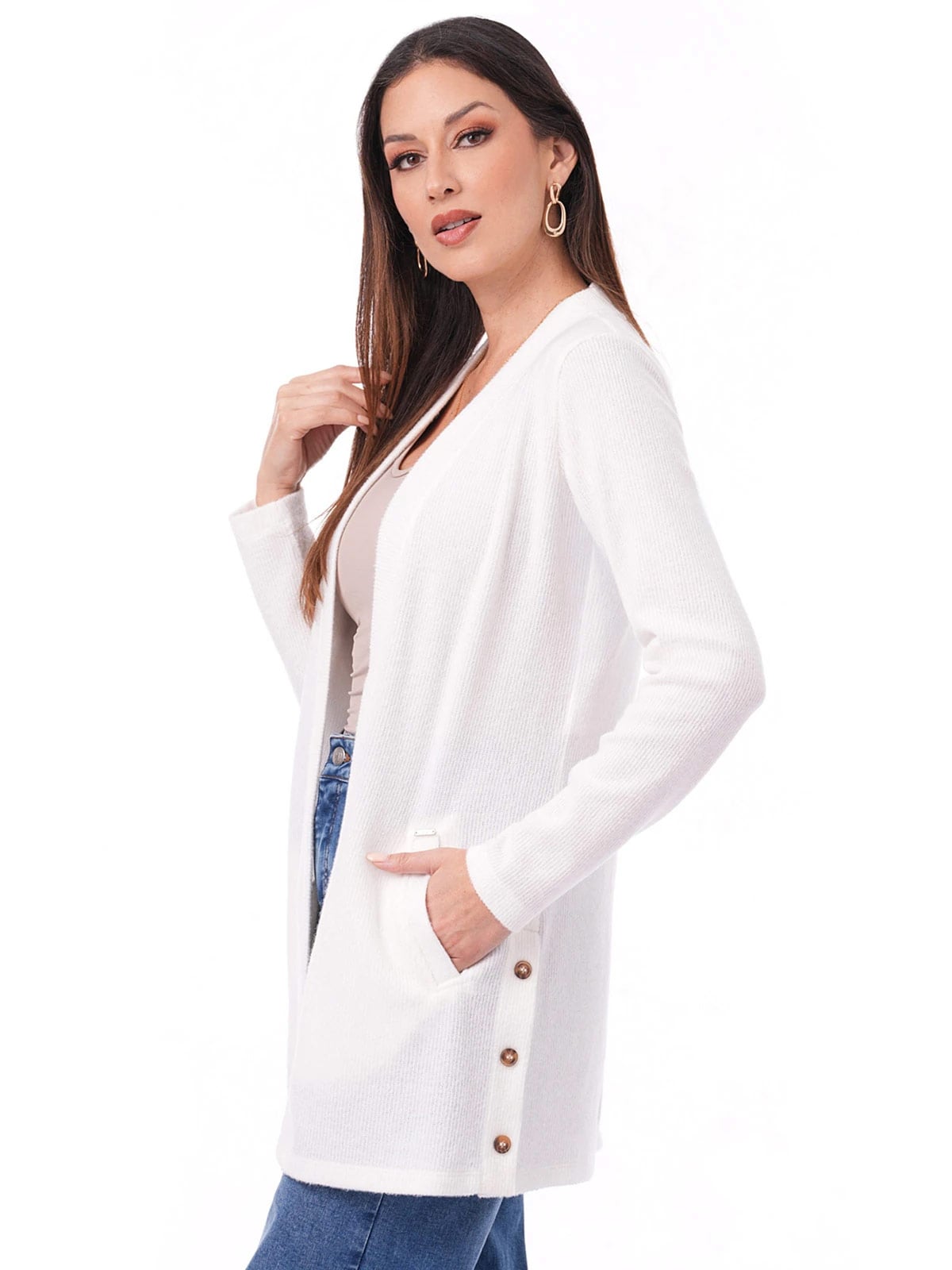 CARDIGAN MANGA LARGA MUJER CP MODA DE COLECCIÓN LUANG - 3