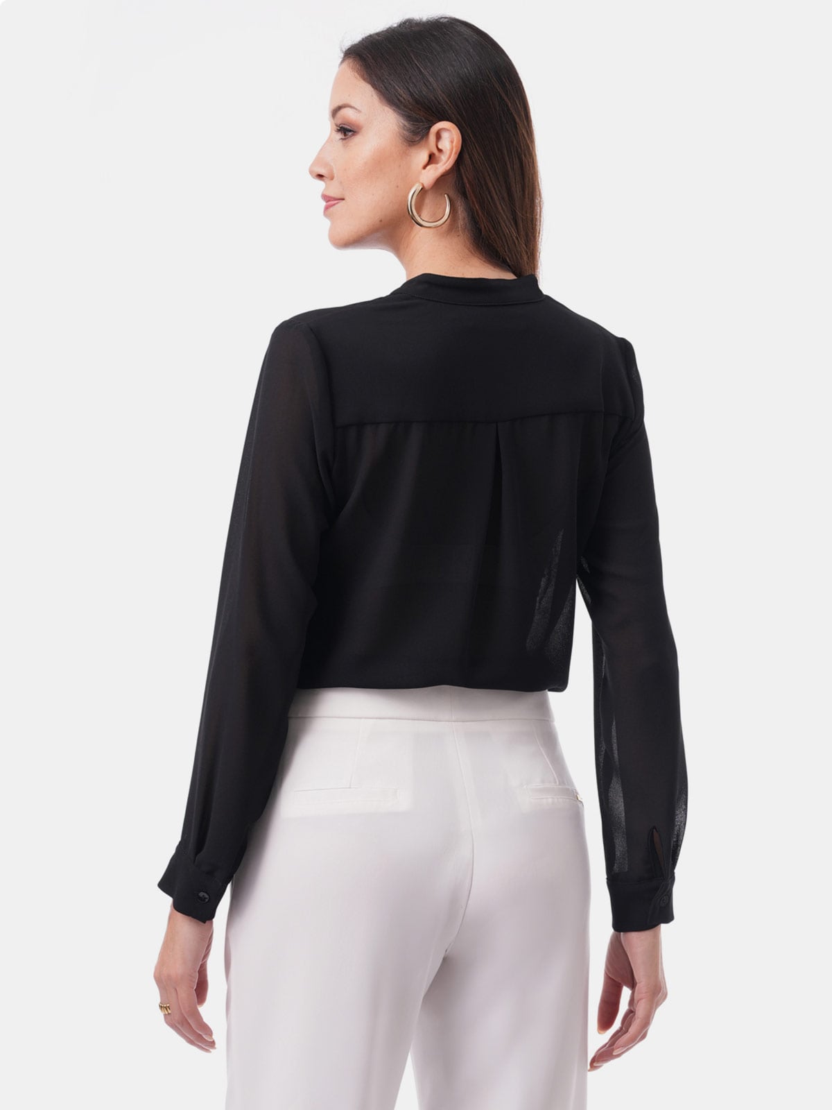BLUSA MANGA LARGA CP MODA DE COLECCIÓN NEGRO - 2