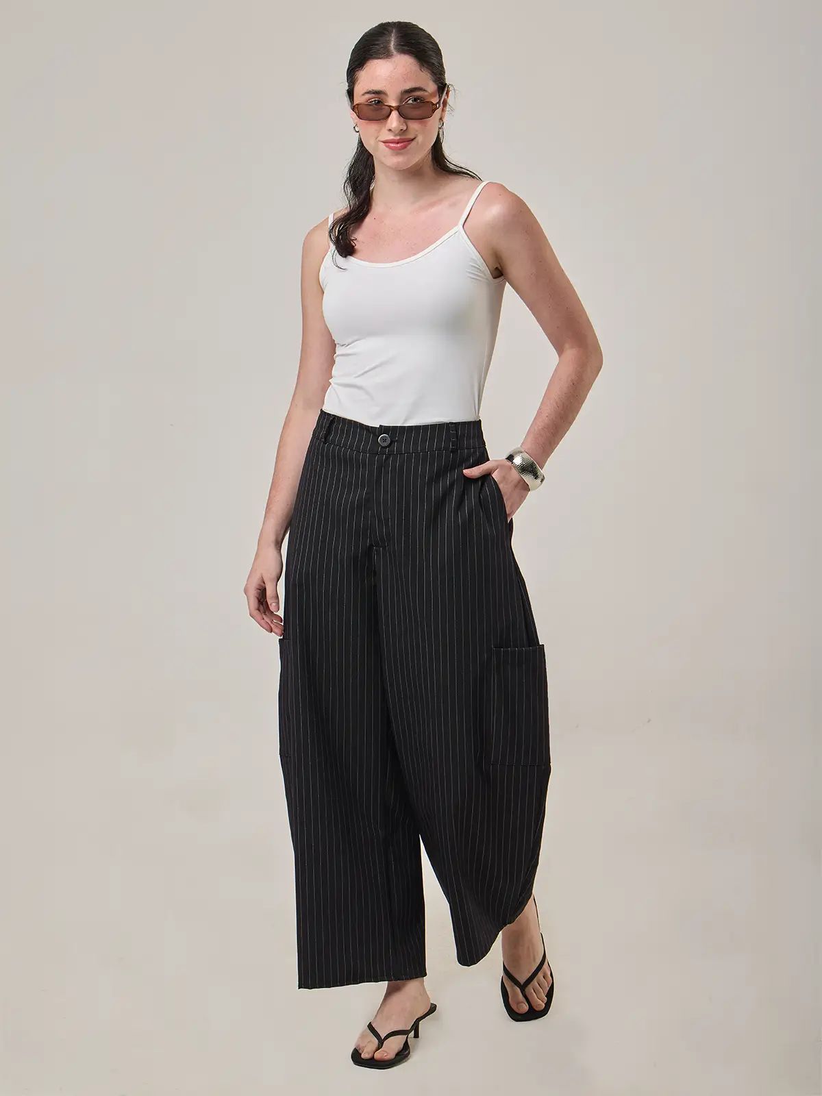 PANTALÓN ALGODÓN REGULAR MUJER BARBADOS - 1