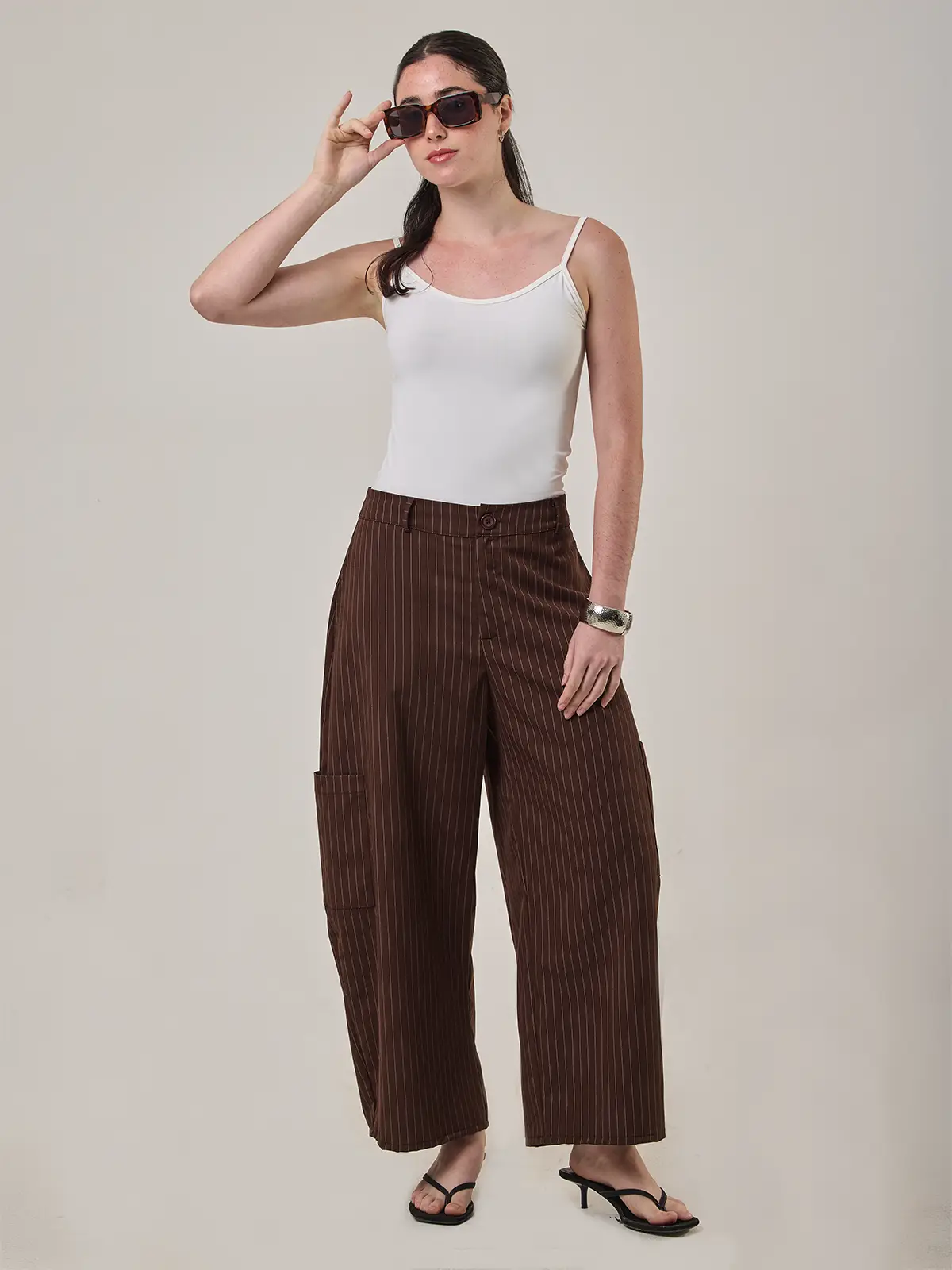 PANTALÓN ALGODÓN REGULAR MUJER BARBADOS - 1
