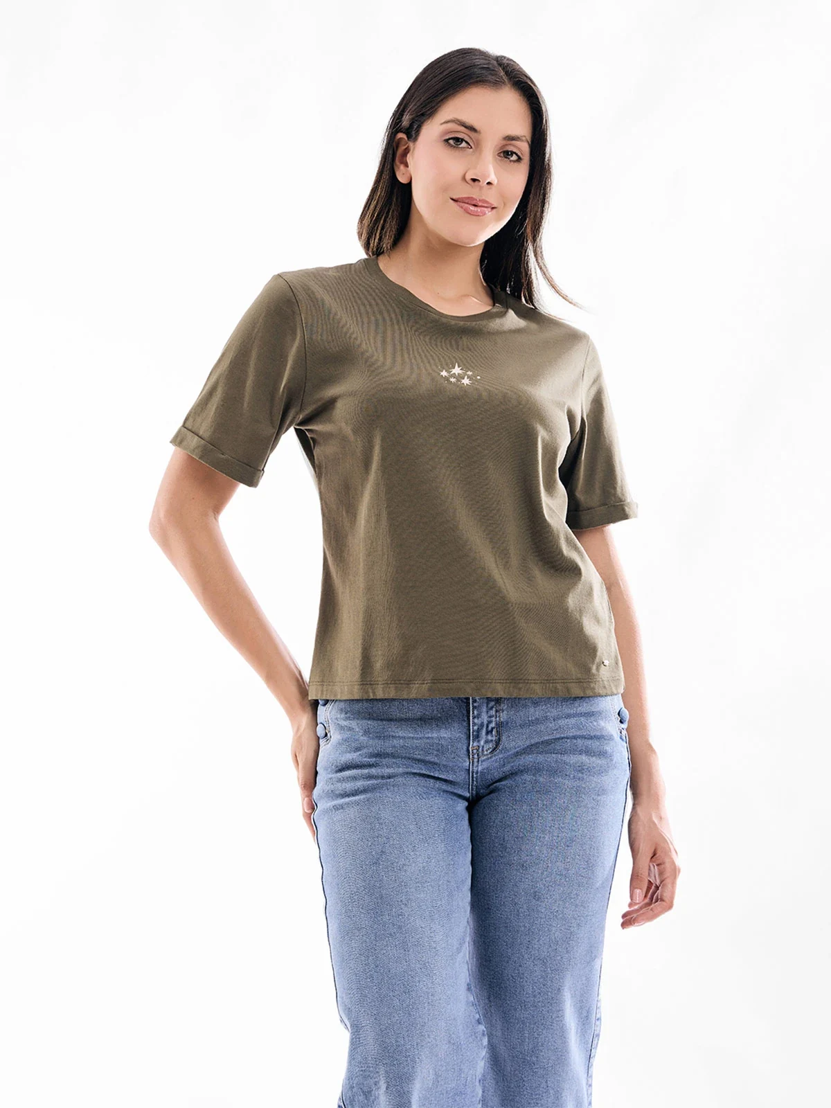 POLO MANGA CORTA ALGODÓN MUJER METAL JEANS RITMO - 1