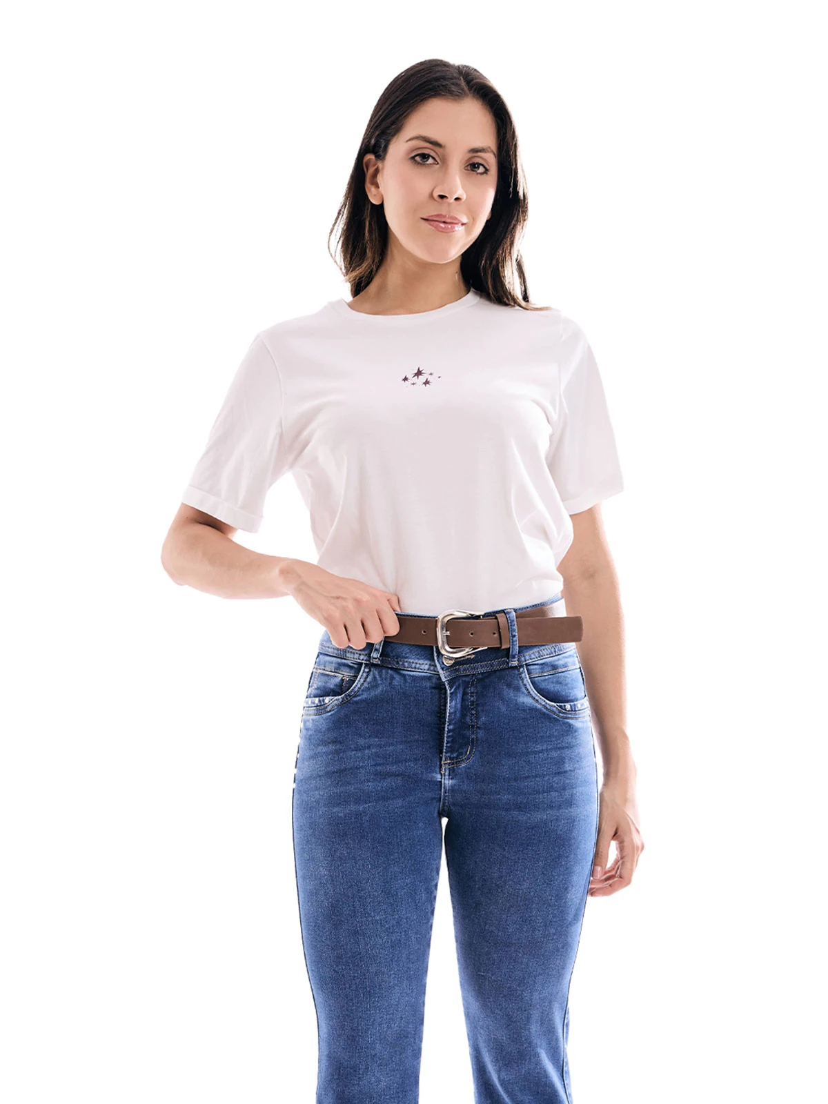 POLO MANGA CORTA ALGODÓN MUJER METAL JEANS RITMO - 1