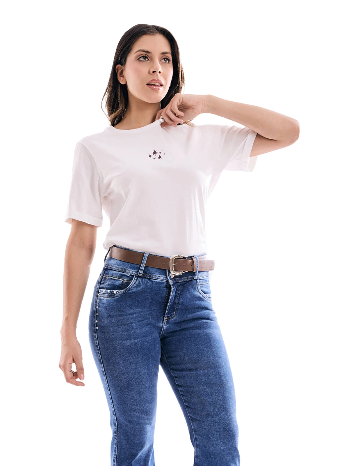POLO MANGA CORTA ALGODÓN MUJER METAL JEANS RITMO - 3