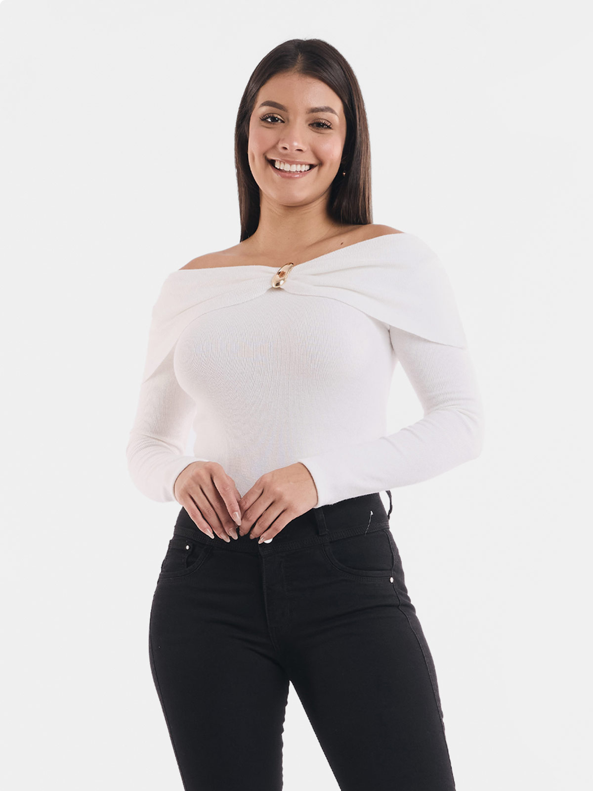 POLO SIN MANGAS MUJER METAL JEANS BEIGE TIANY - 3