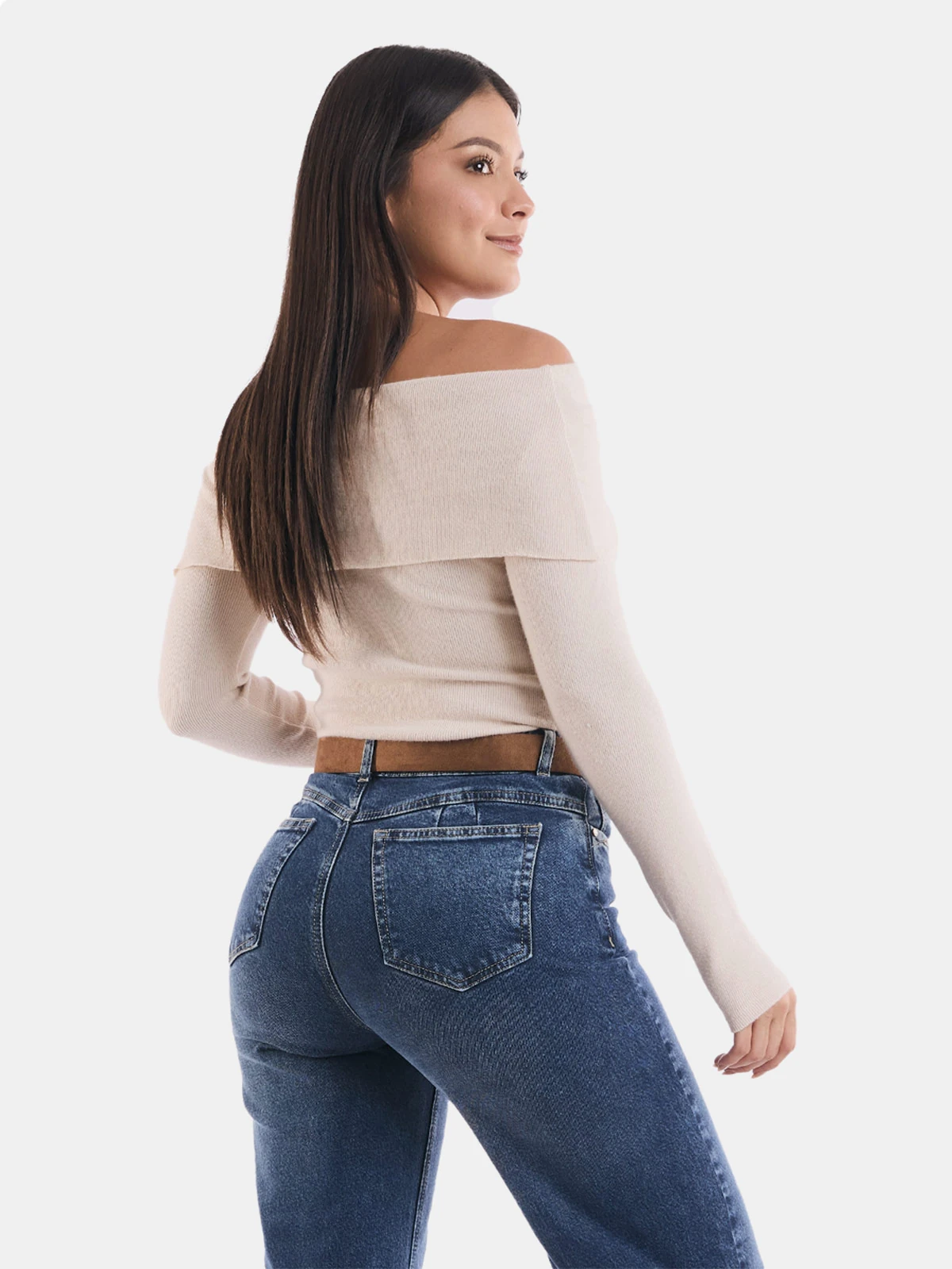 POLO SIN MANGAS MUJER METAL JEANS BEIGE TIANY - 2