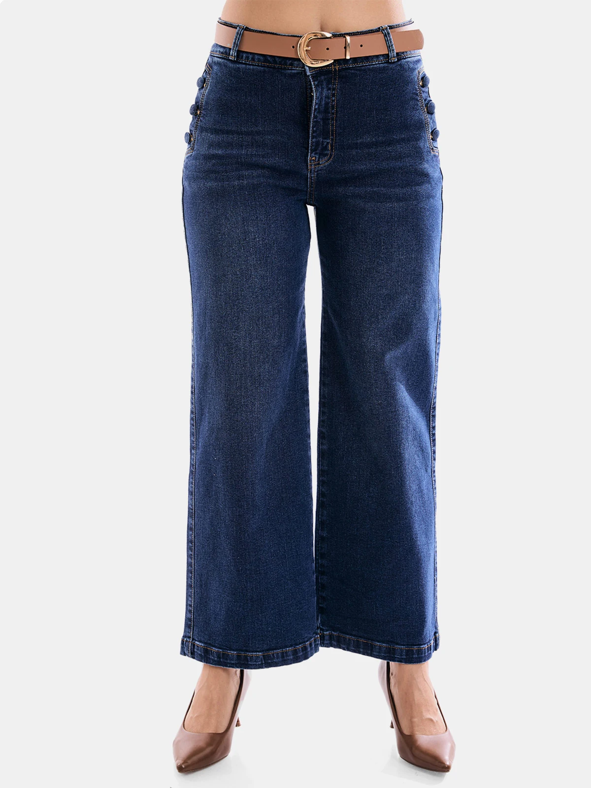 JEAN ALGODÓN WIDE LEG MUJER METAL JEANS CINDY - 1