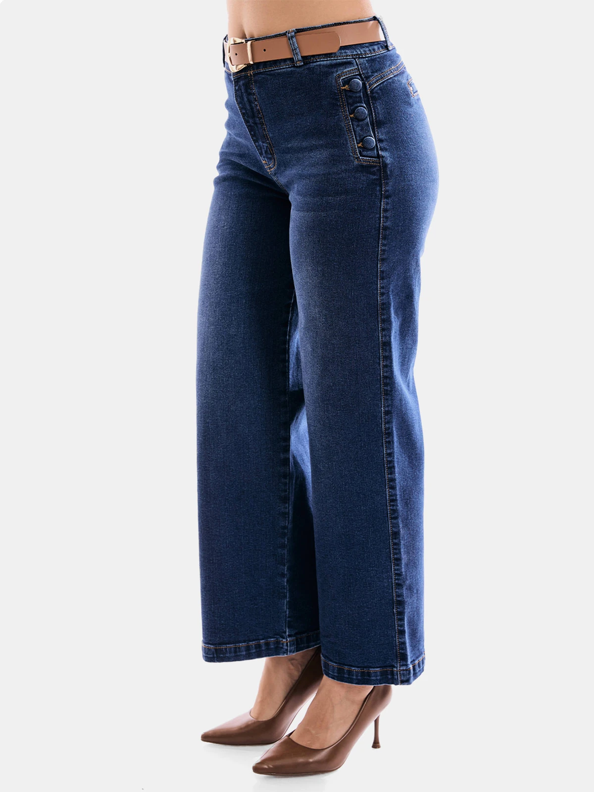 JEAN ALGODÓN WIDE LEG MUJER METAL JEANS CINDY - 4