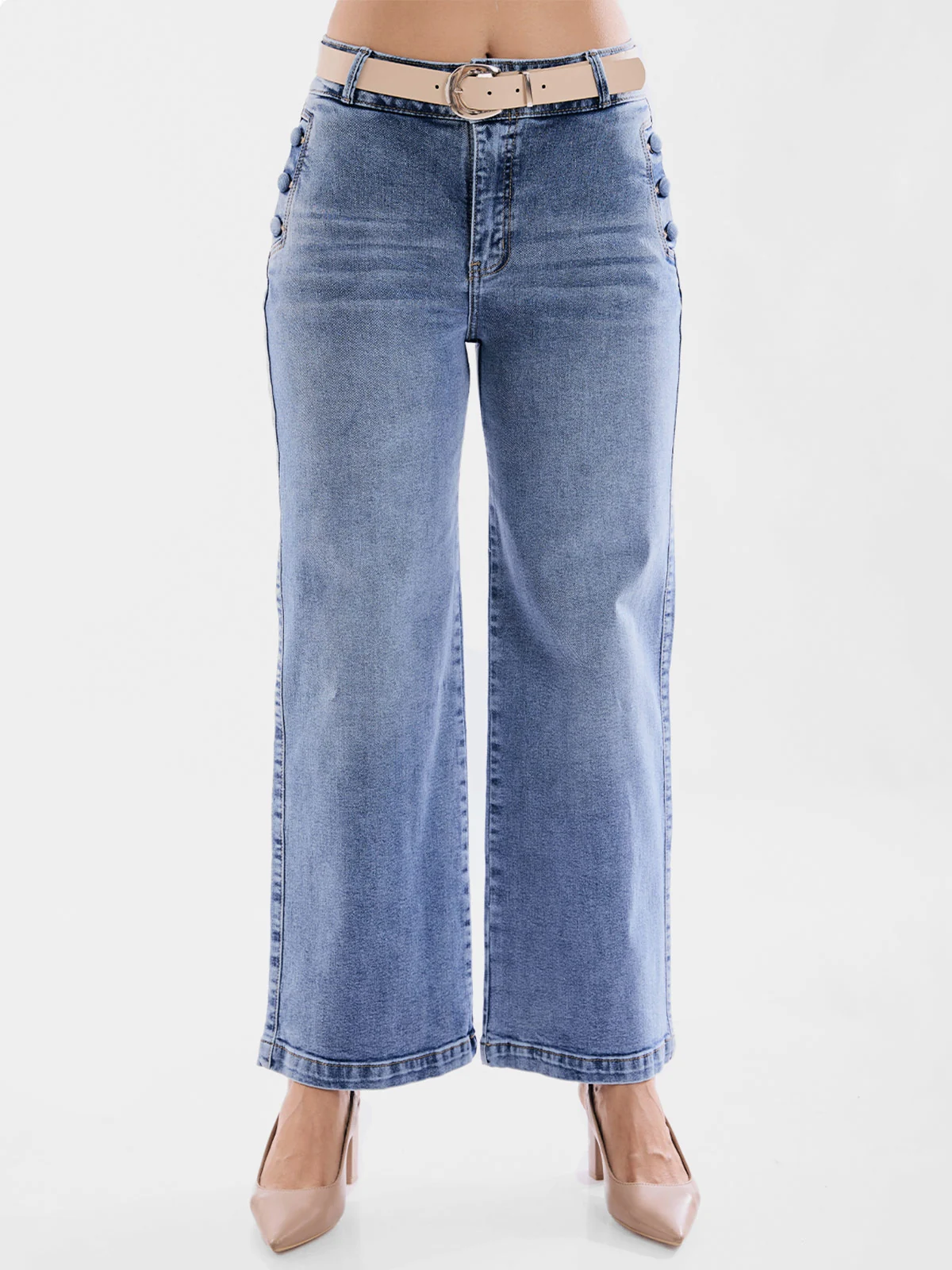 JEAN ALGODÓN WIDE LEG MUJER METAL JEANS CINDY - 2