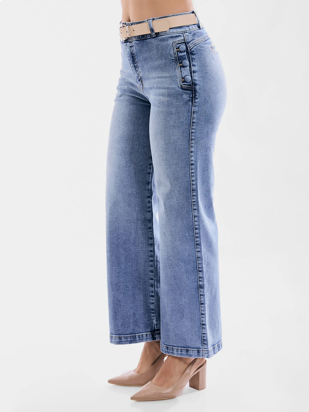 JEAN ALGODÓN WIDE LEG MUJER METAL JEANS CINDY - 4