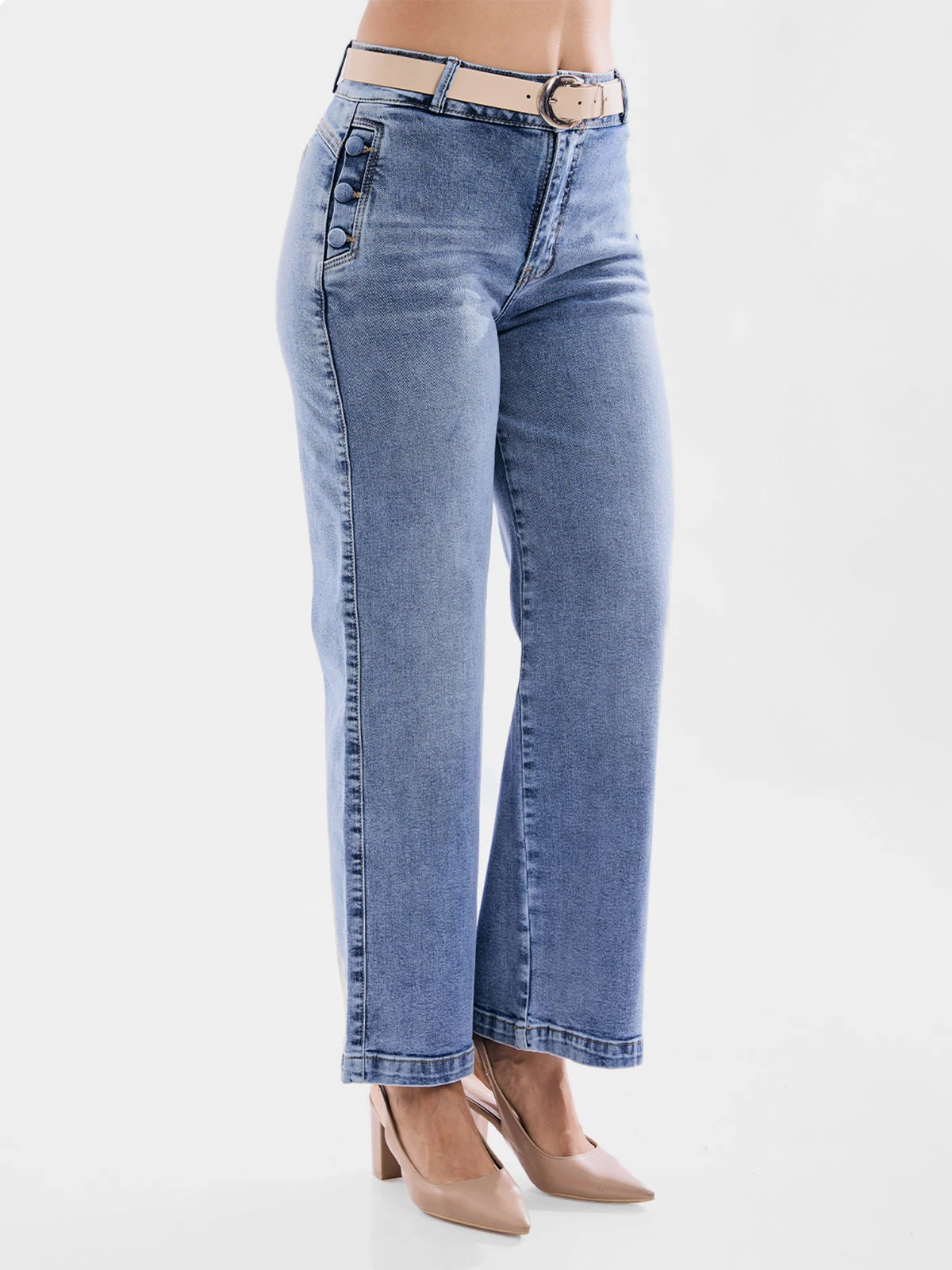 JEAN ALGODÓN WIDE LEG MUJER METAL JEANS CINDY - 5