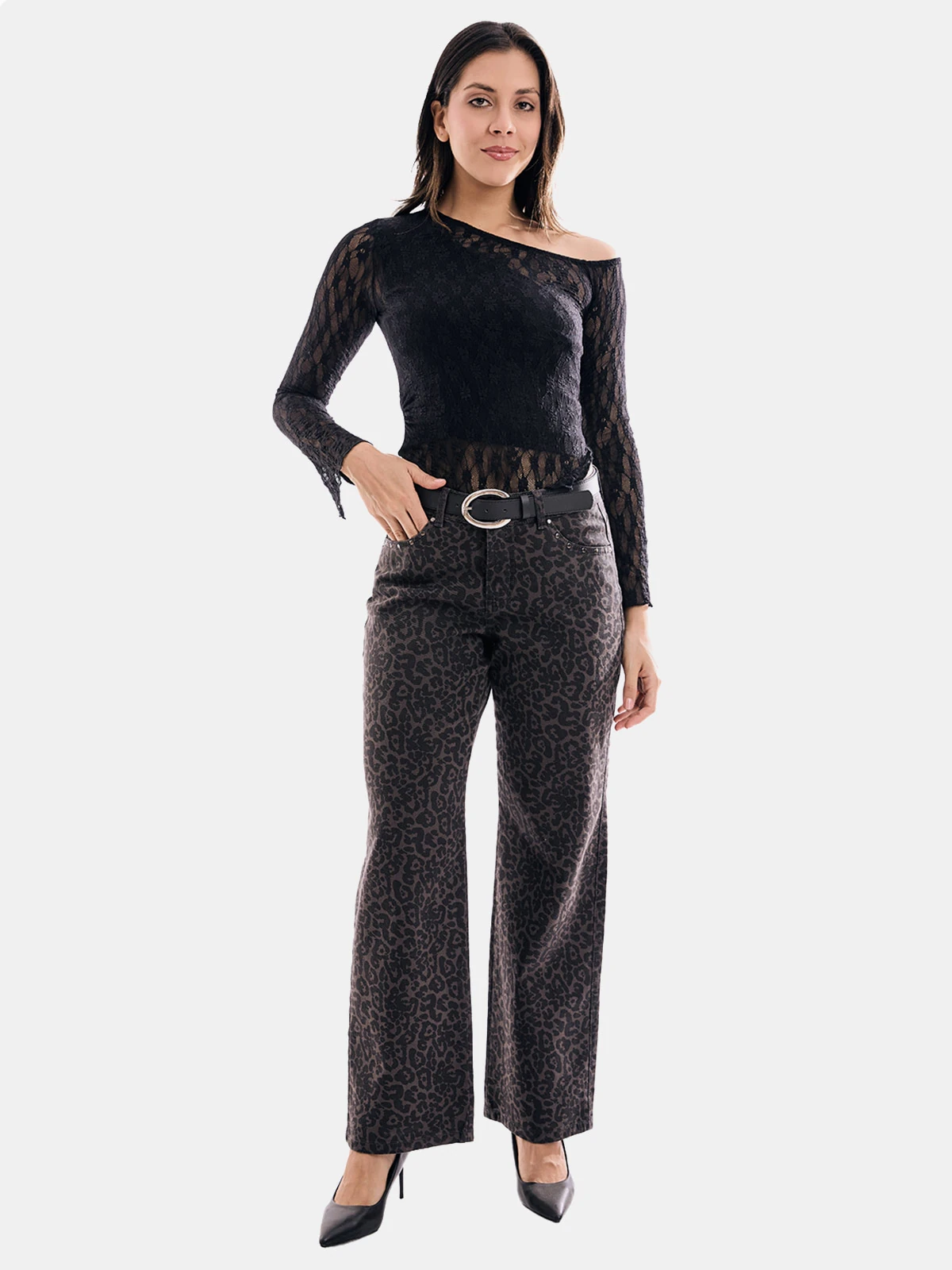 JEANS ALGODÓN REGULAR MUJER METAL JEANS LEOPARDO - 1