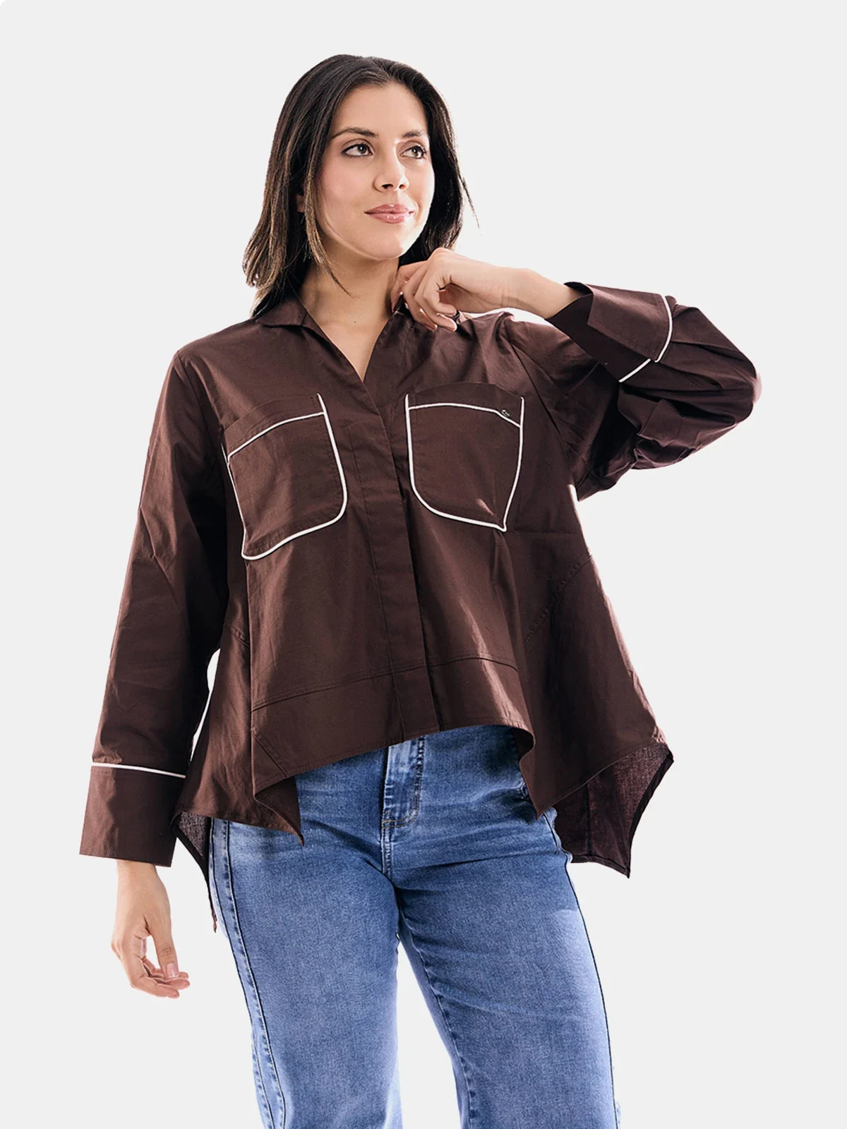 BLUSA ALGODÓN MUJER METAL JEANS EVA - 1