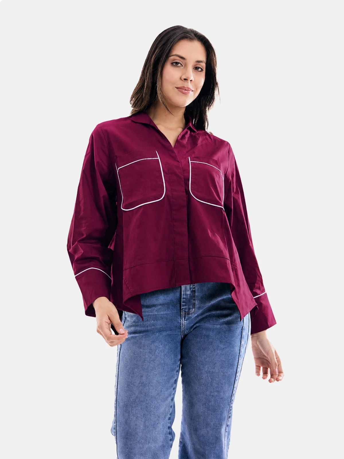 BLUSA ALGODÓN MUJER METAL JEANS EVA - 1