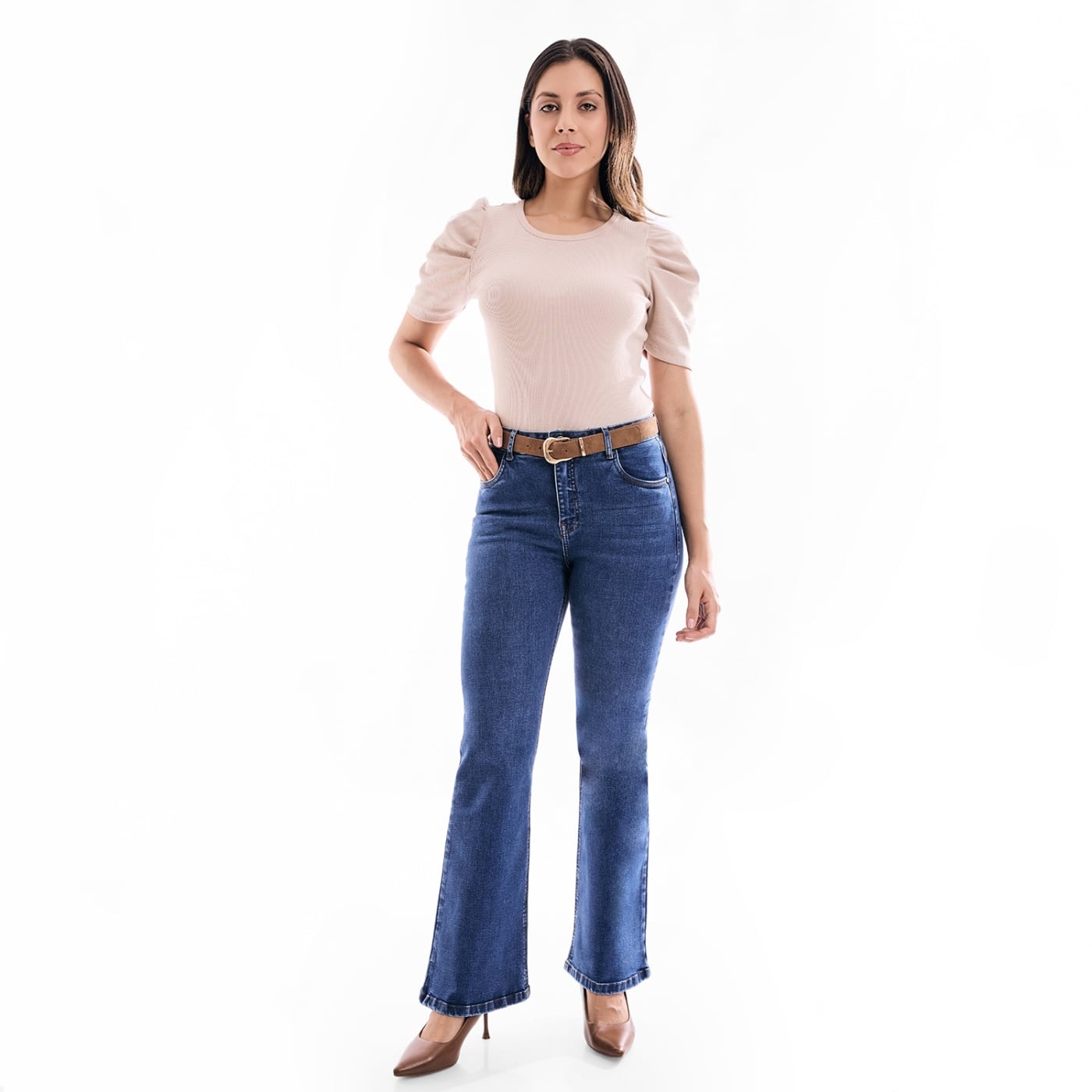 JEANS ALGODÓN FLARE MUJER METAL JEANS BEATRIZ - 1