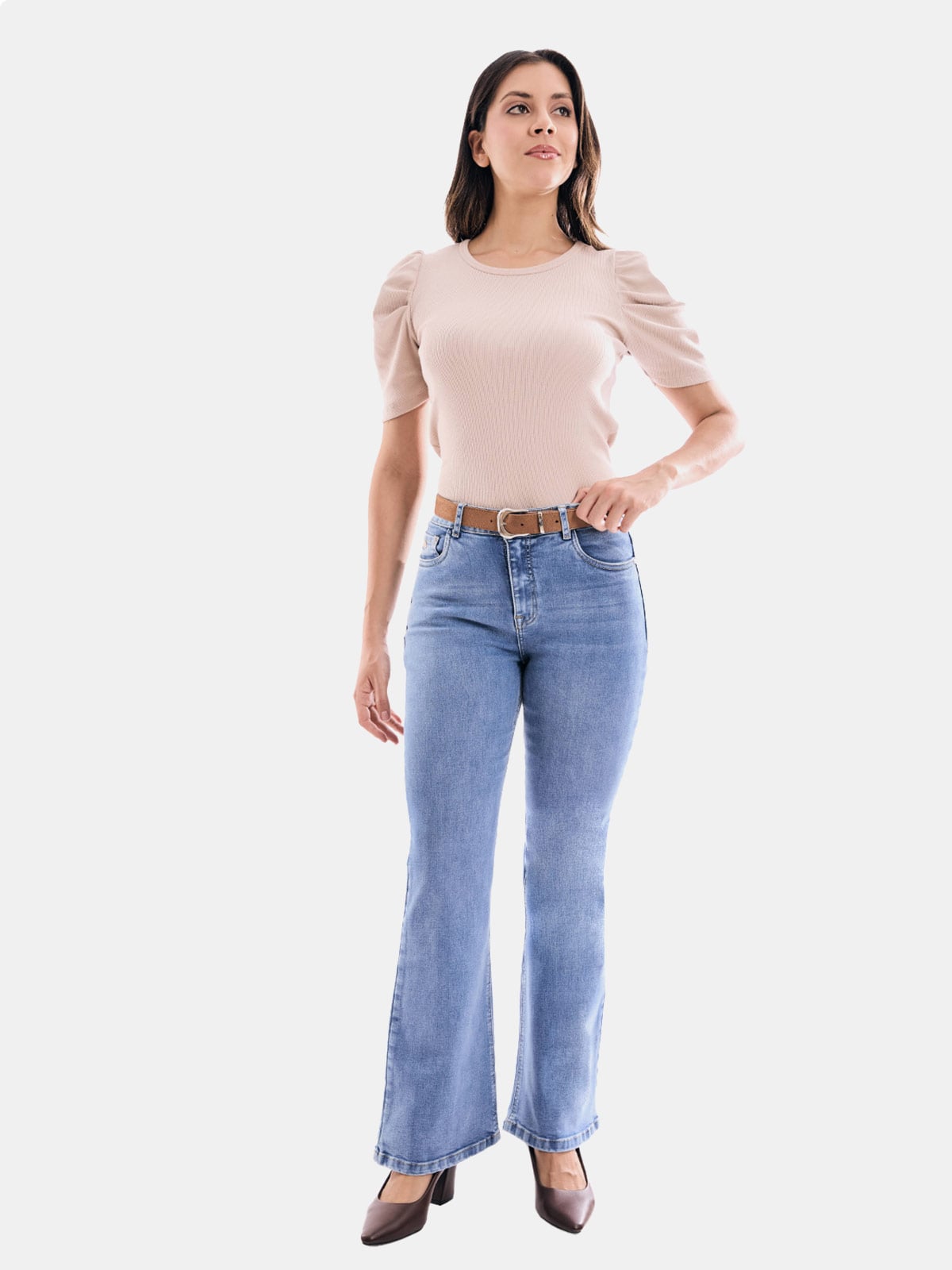 JEANS ALGODÓN FLARE MUJER METAL JEANS BEATRIZ - 1