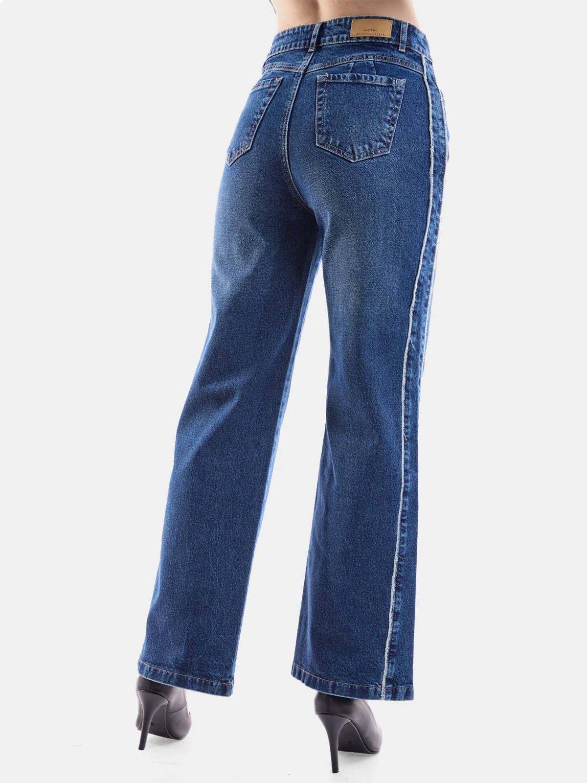 JEANS ALGODÓN WIDE LEG MUJER METAL JEANS LONDRES - 3