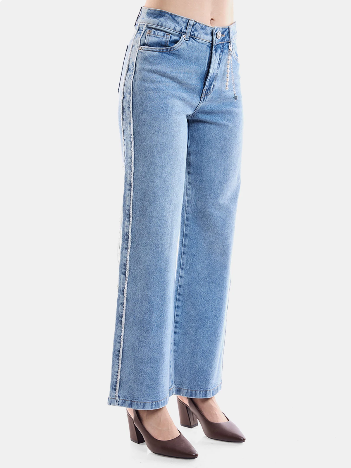 JEANS ALGODÓN WIDE LEG MUJER METAL JEANS LONDRES - 4