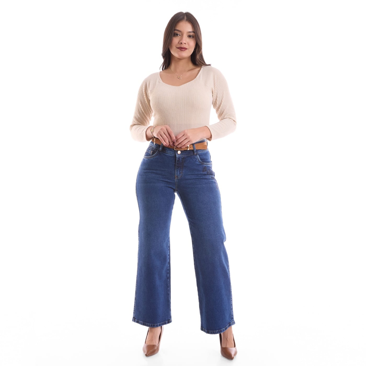 JEANS ALGODÓN WIDE LEG MUJER METAL JEANS BECKY - 2