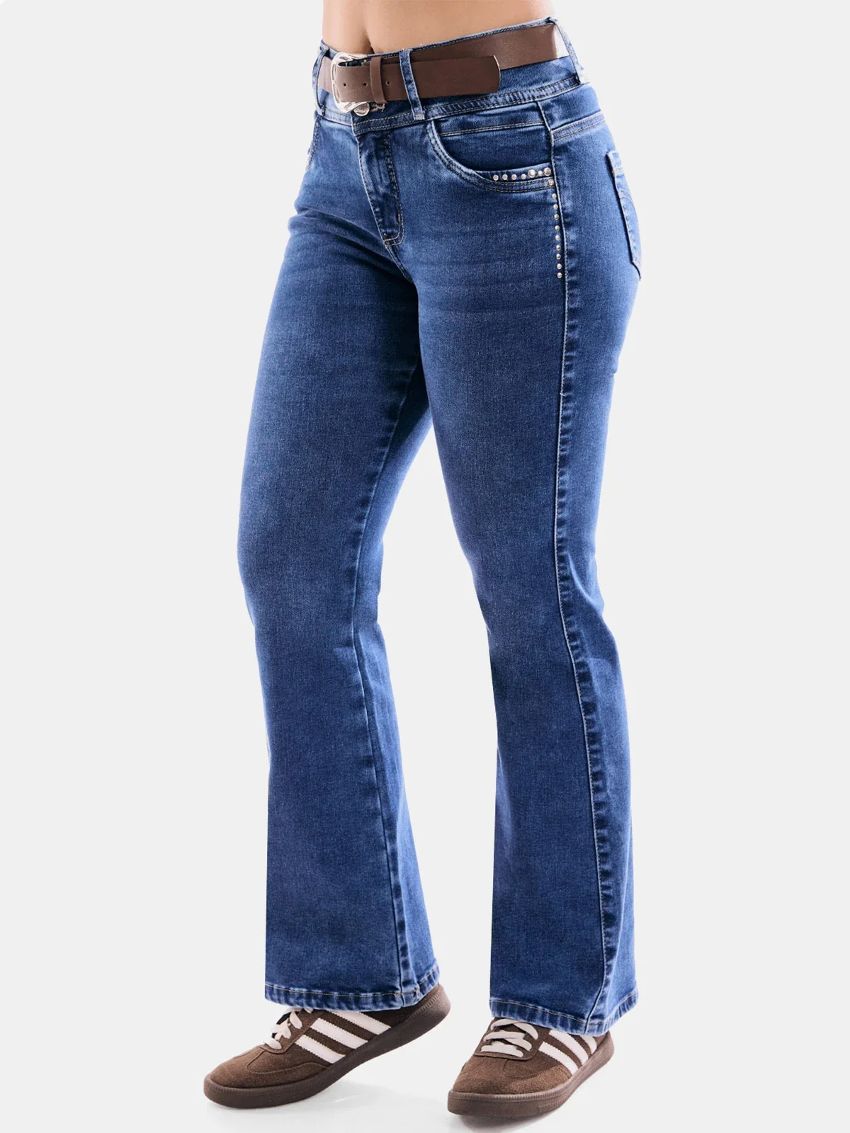 JEANS ALGODÓN FLARE MUJER METAL JEANS LIVERPOOL - 1