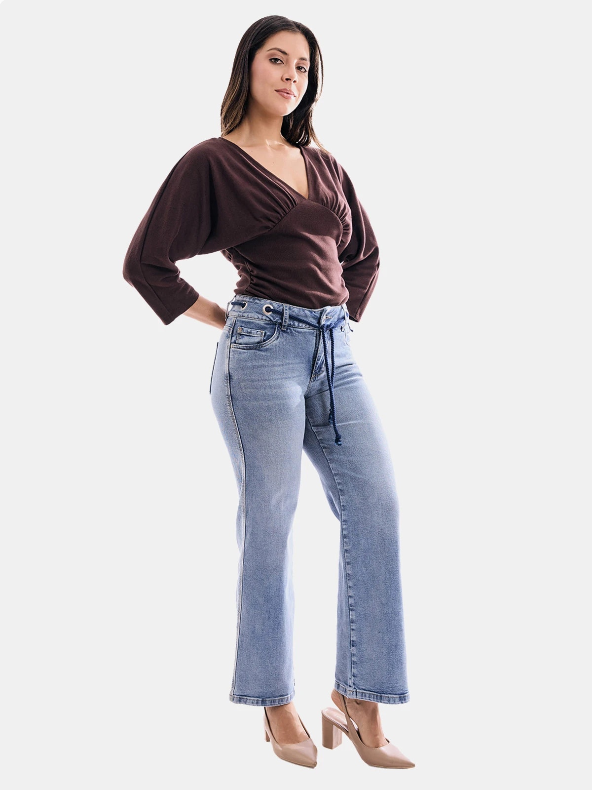 JEANS ALGODÓN WIDE LEG MUJER METAL JEANS KEYLA - 1
