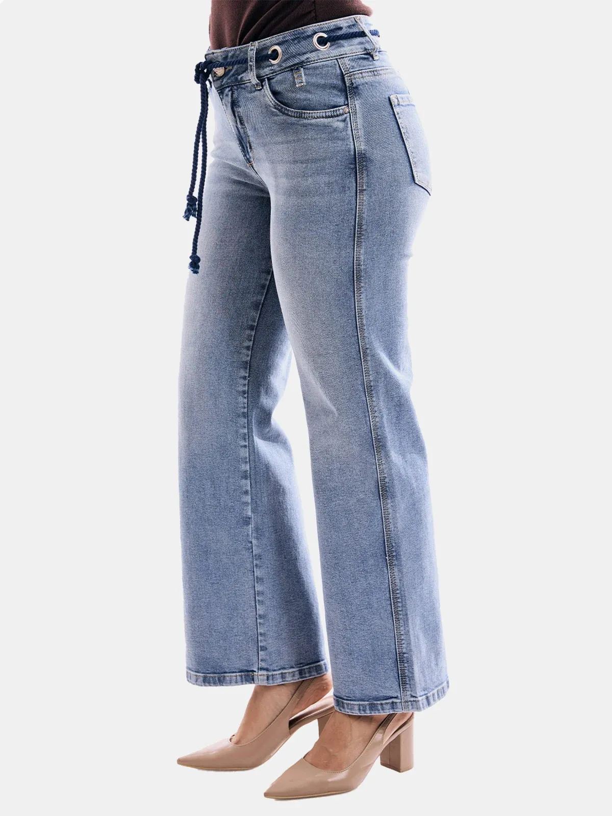 JEANS ALGODÓN WIDE LEG MUJER METAL JEANS KEYLA - 4