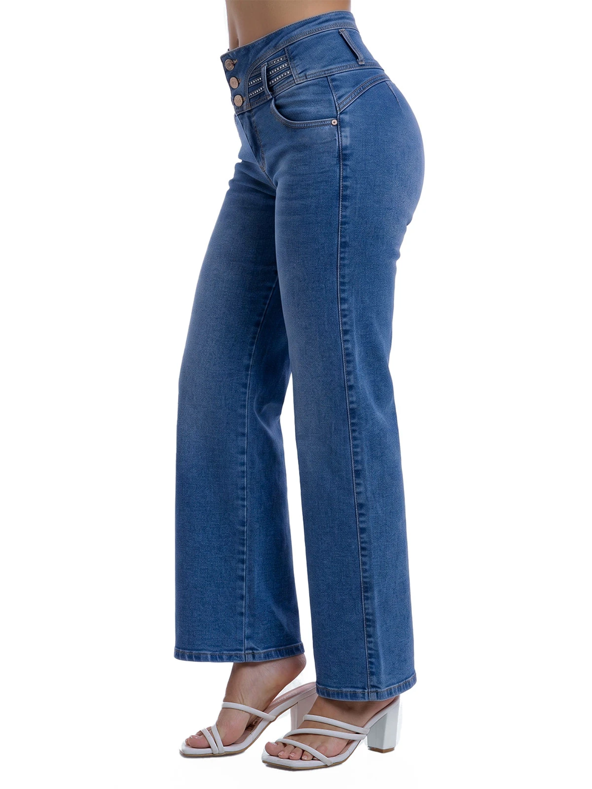 JEANS ALGODÓN WIDE LEG MUJER METAL JEANS MANCHESTER - 3
