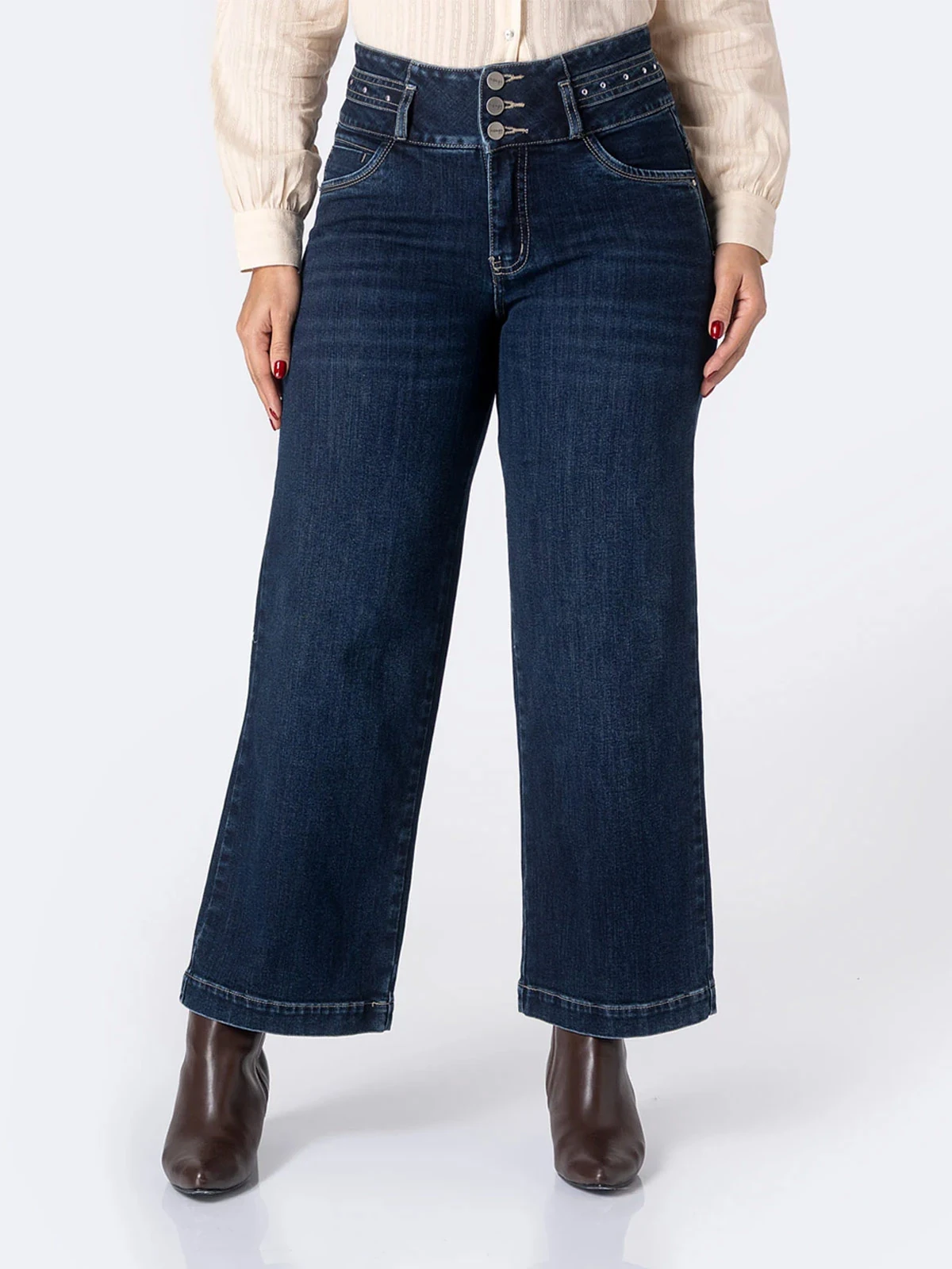 JEAN WIDE LEG MUJER PIONIER DENIM STRETCH IRYZ - 2