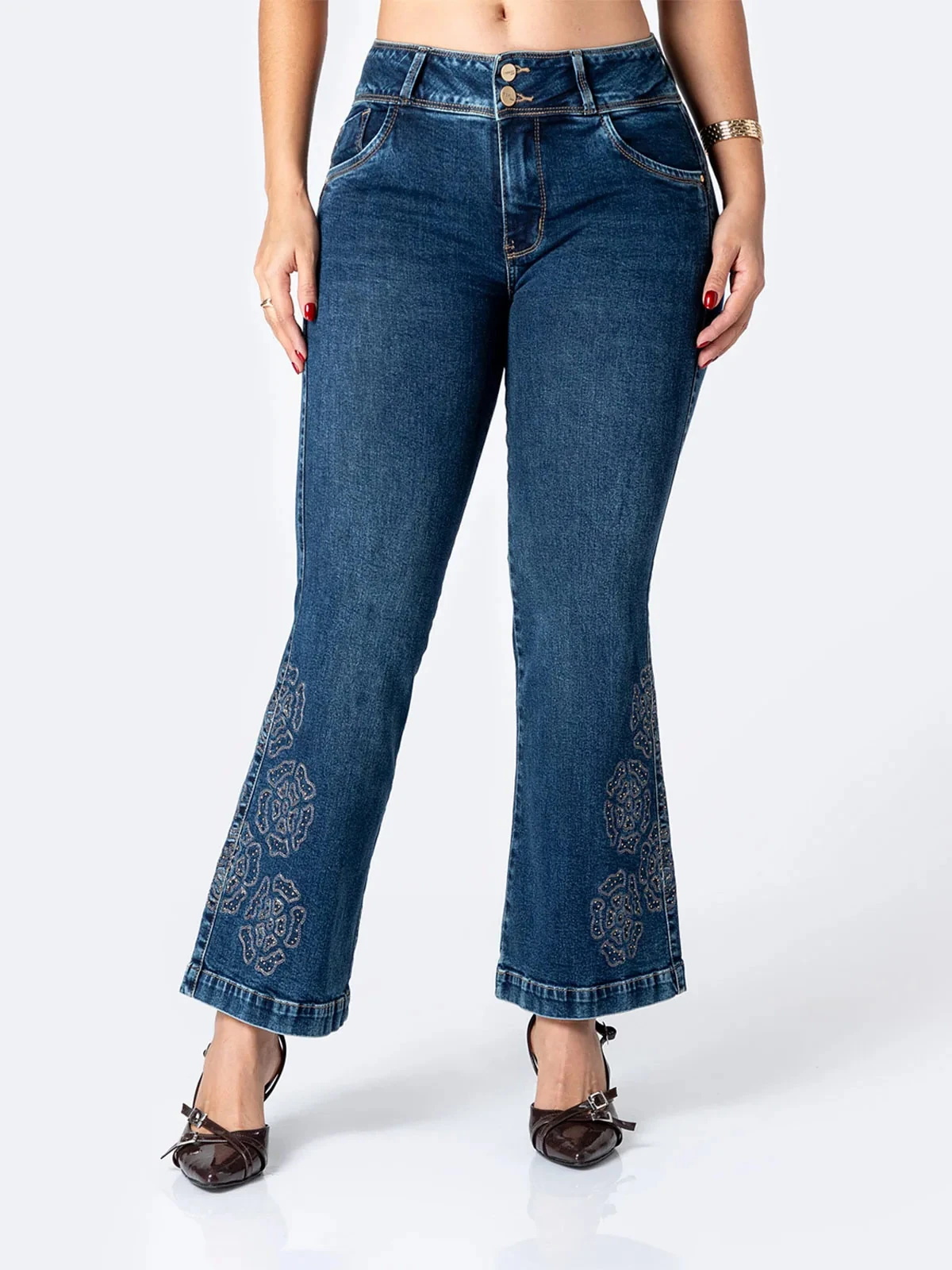 JEANS FLARE MUJER PIONIER DENIM STRETCH KHARISSA - 2