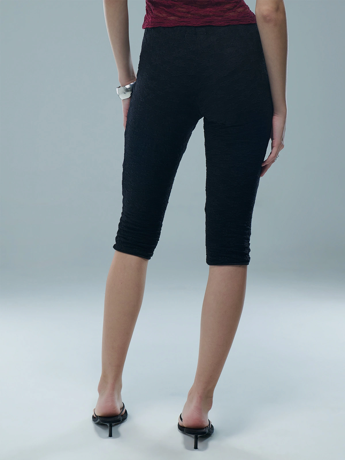 PANTALÓN CAPRI MUJER INDEX ENCAJE - 2