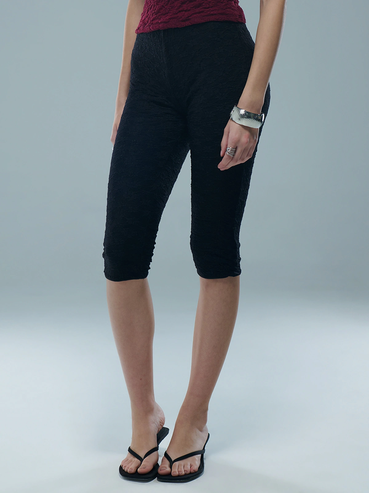 PANTALÓN CAPRI MUJER INDEX ENCAJE - 5