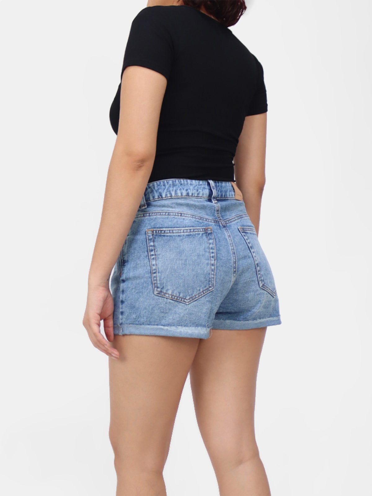 SHORTS ALGODÓN MOM MUJER KAYRA POBLET PERFECT FIT CELESTE - 2