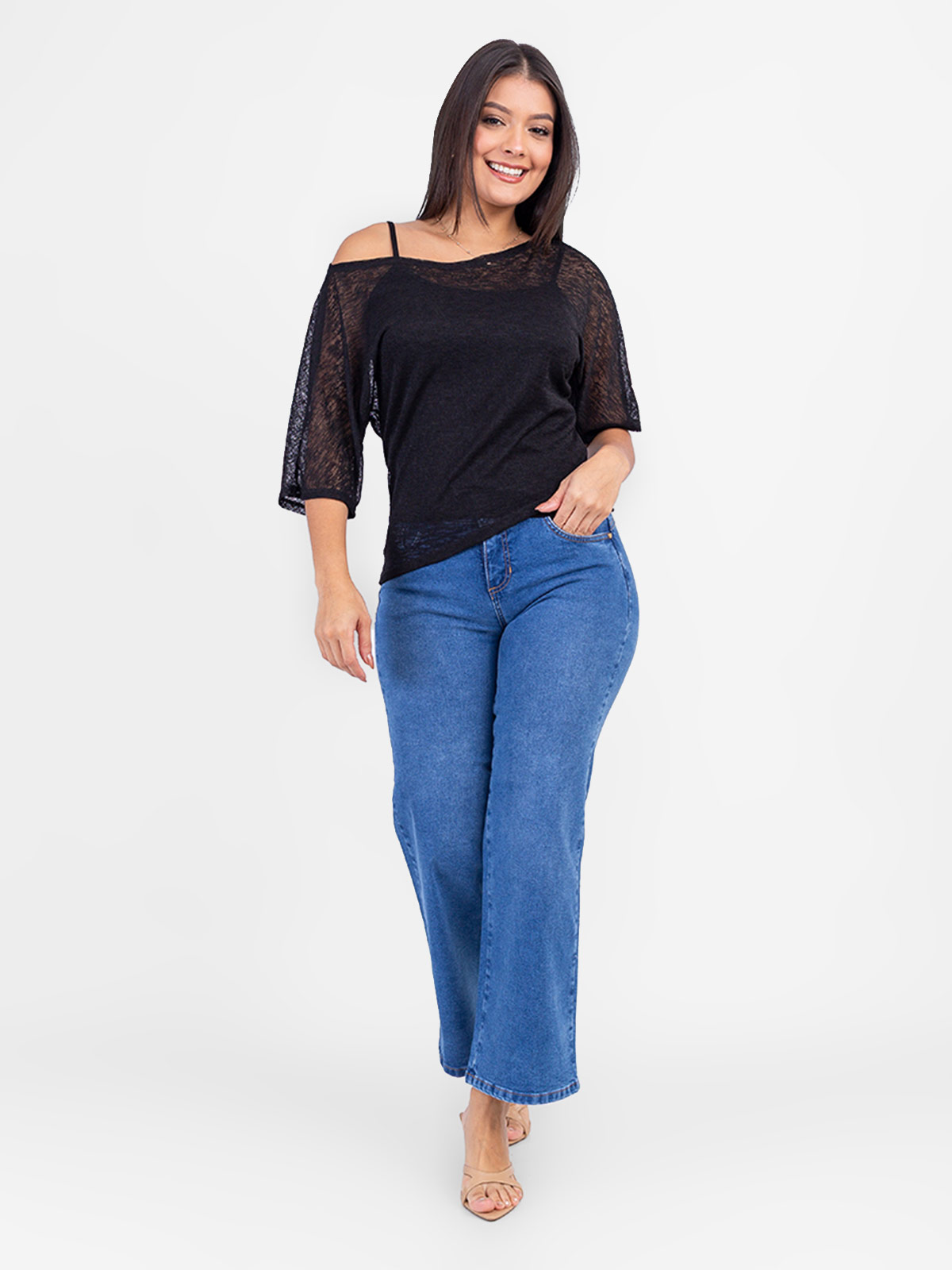 JEANS ALGODÓN REGULAR MUJER SODA BLUES DENIM LINDSAT - 1