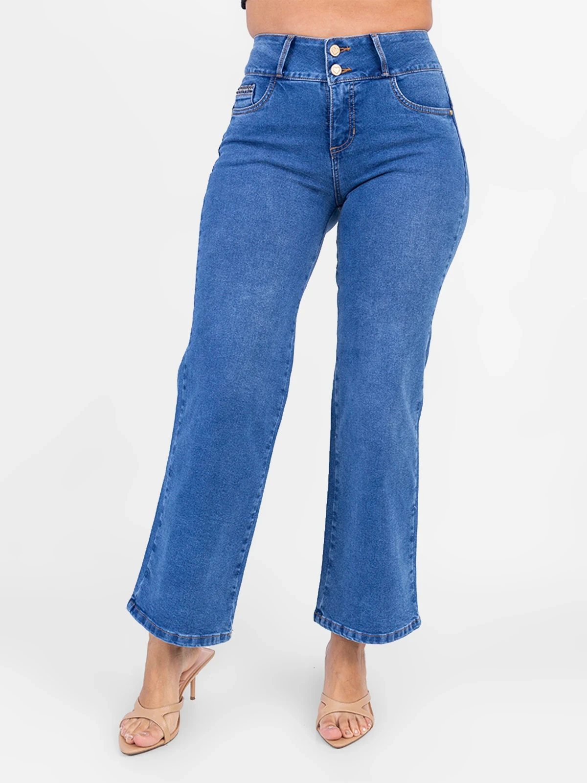 JEANS ALGODÓN REGULAR MUJER SODA BLUES DENIM LINDSAT - 2