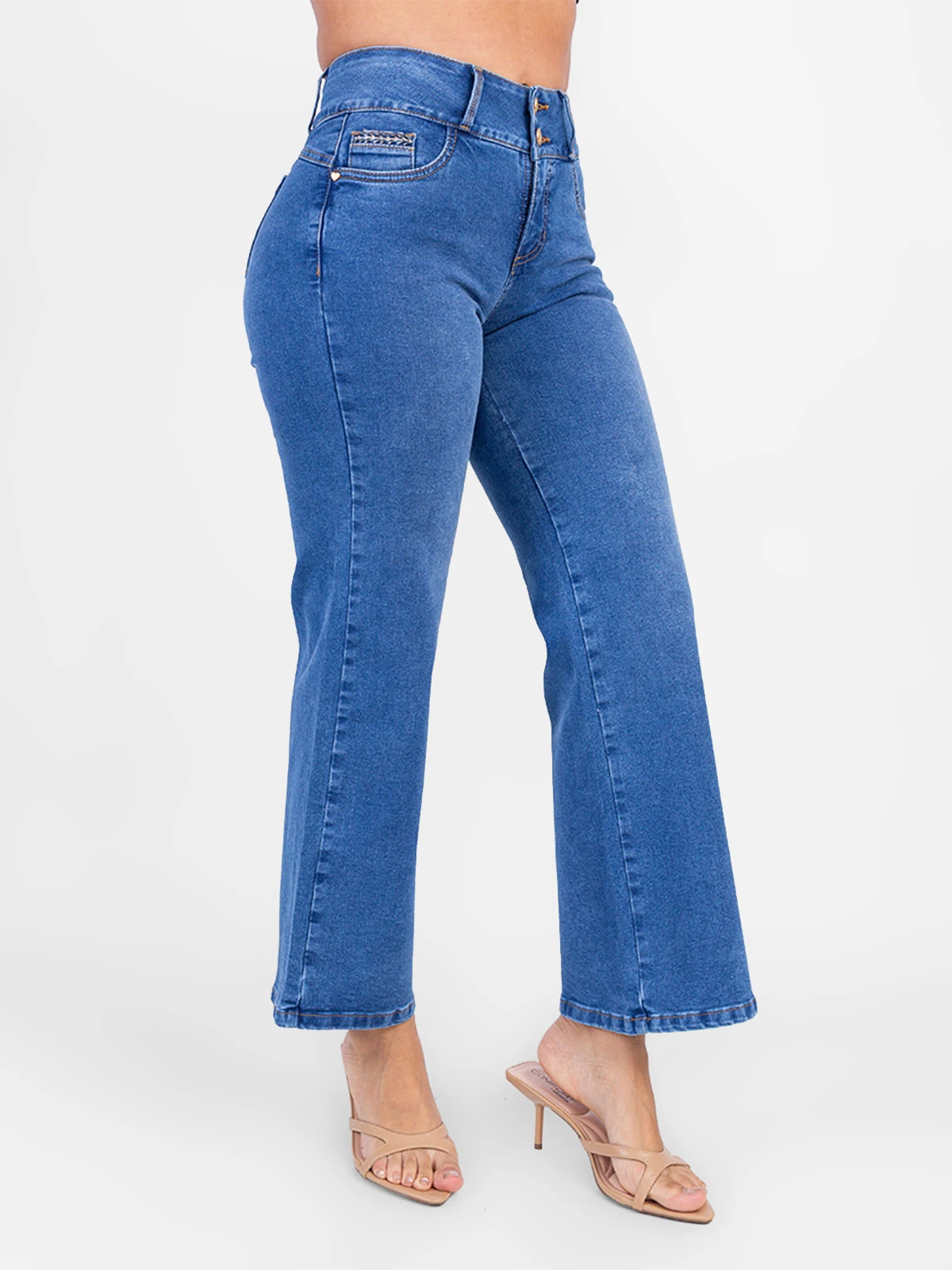 JEANS ALGODÓN REGULAR MUJER SODA BLUES DENIM LINDSAT - 4