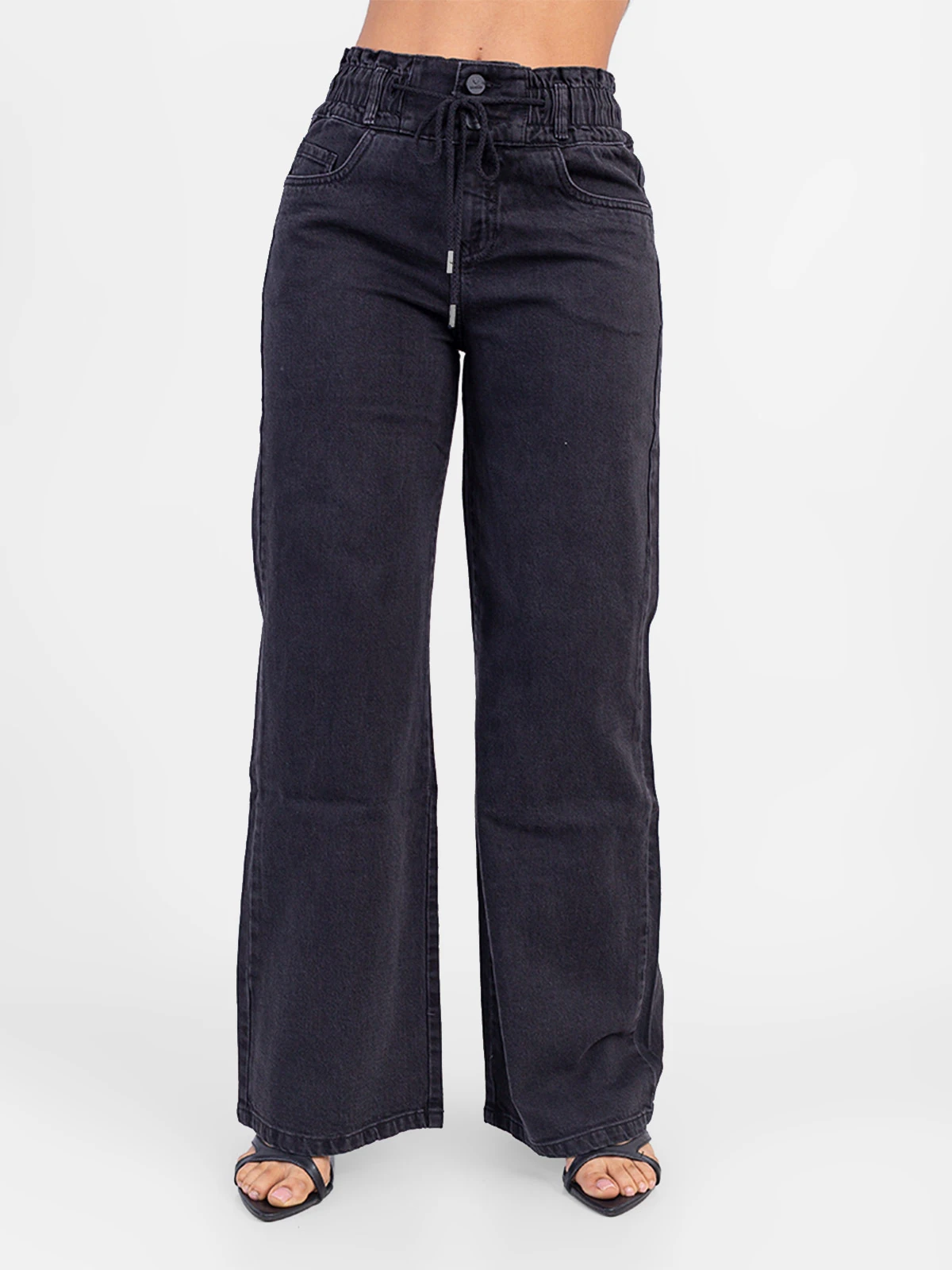JEANS ALGODÓN WIDE LEG MUJER SODA BLUES GRIS - 2